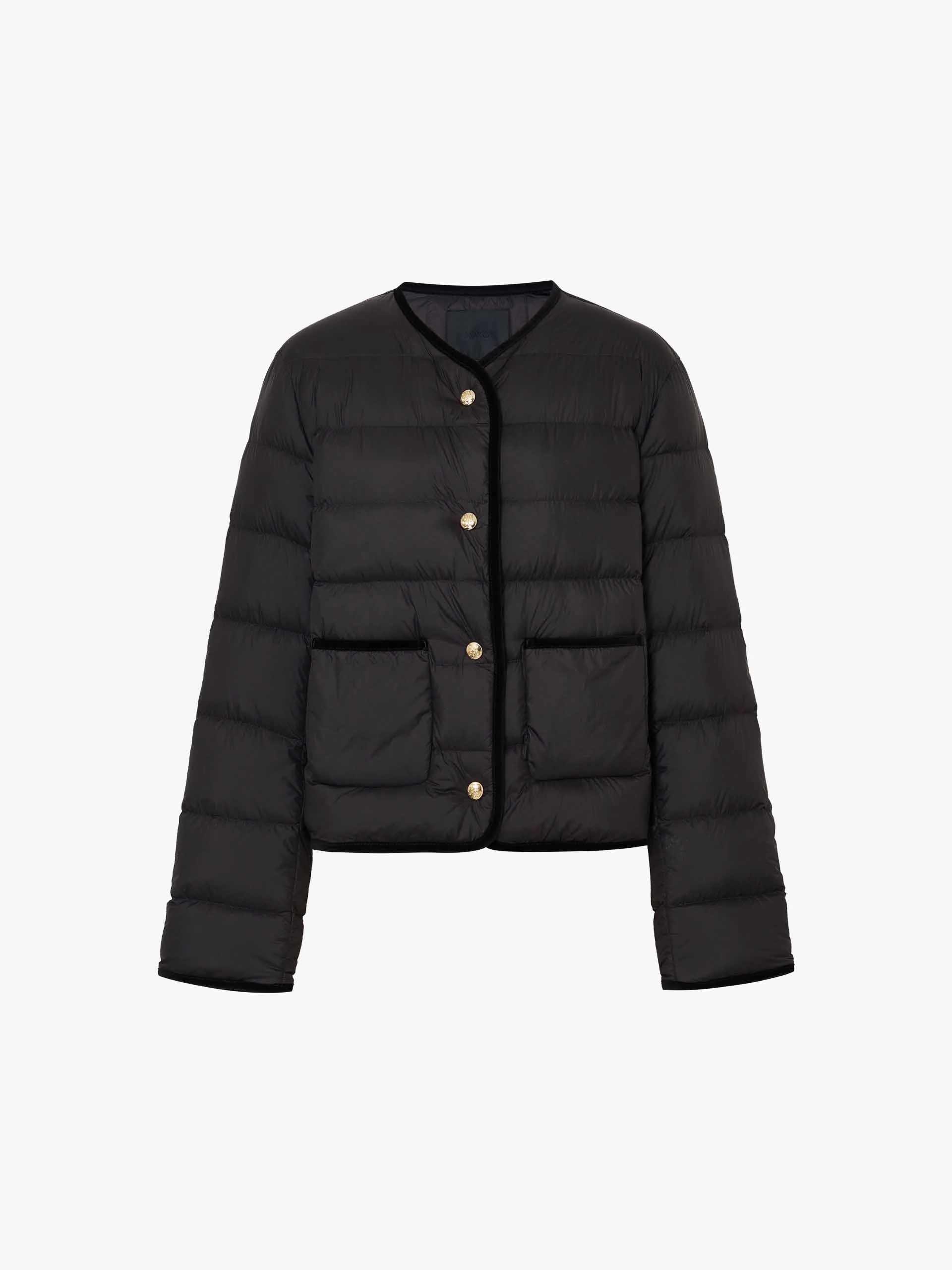 Contrast Quilted Cropped Jacket - Image 13