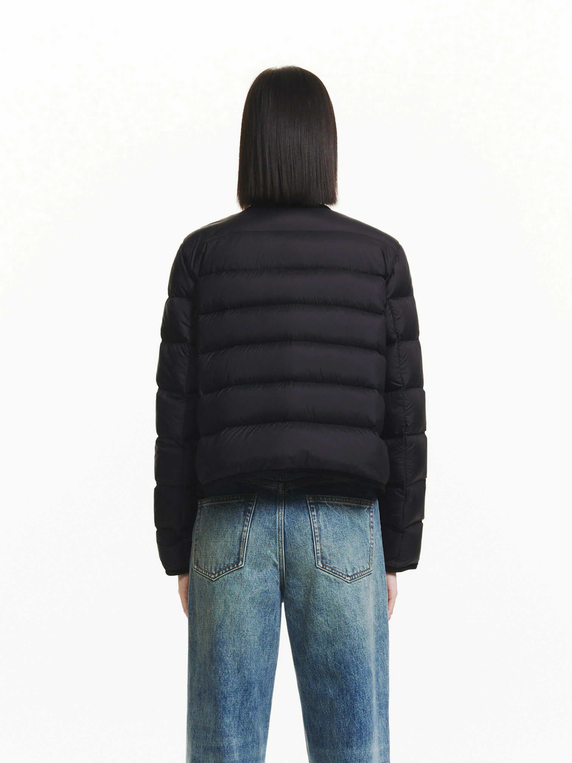 Contrast Quilted Cropped Jacket - Image 14