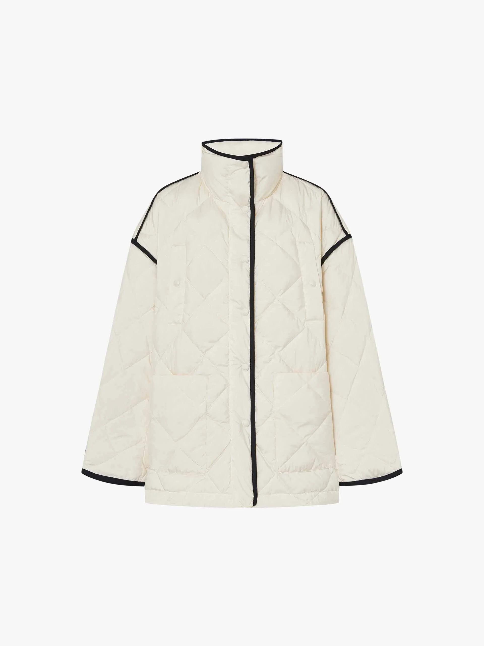 Contrast Quilted Down Jacket - Image 5