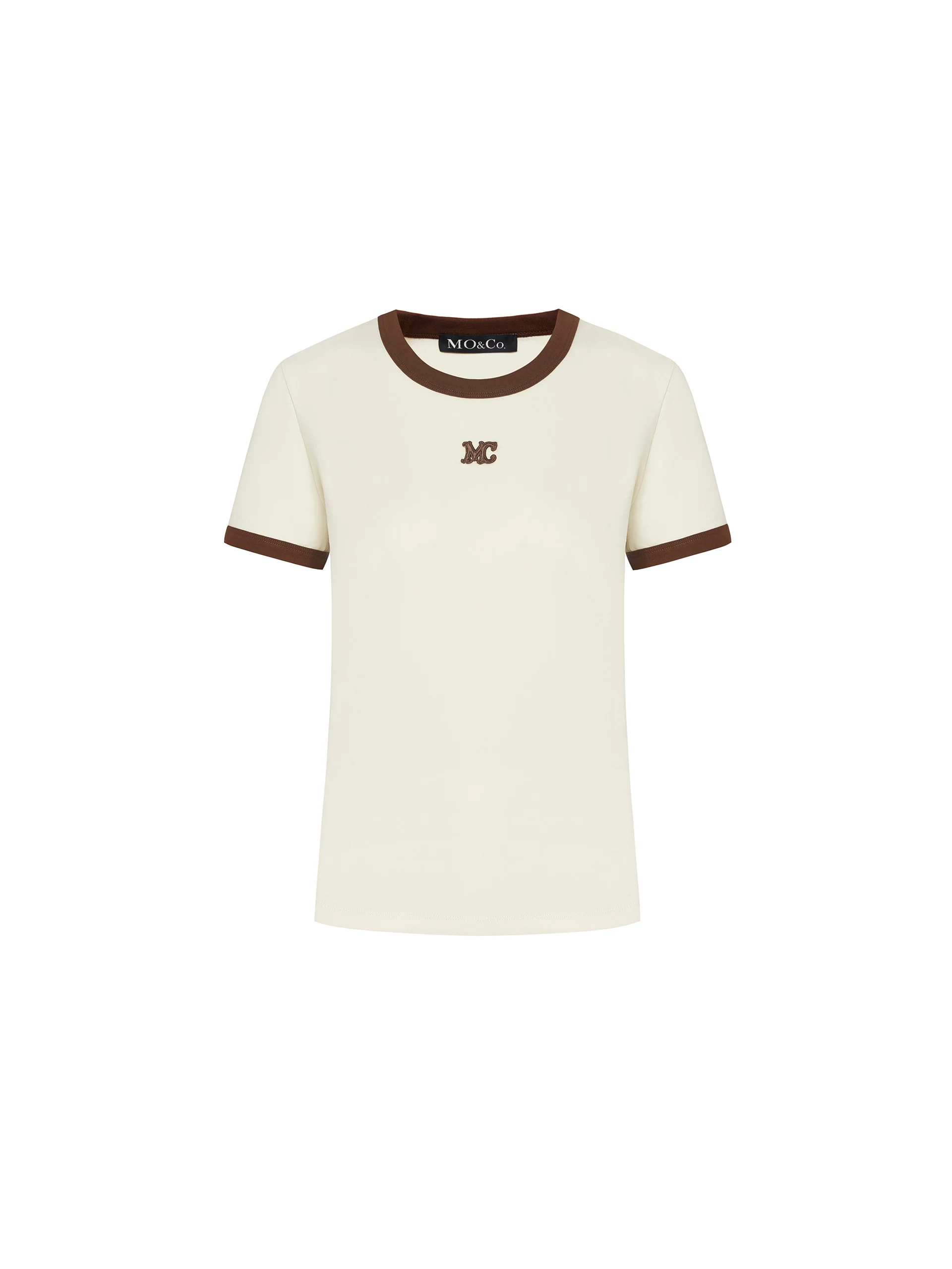 Contrast Round Neck T-shirt - Image 5