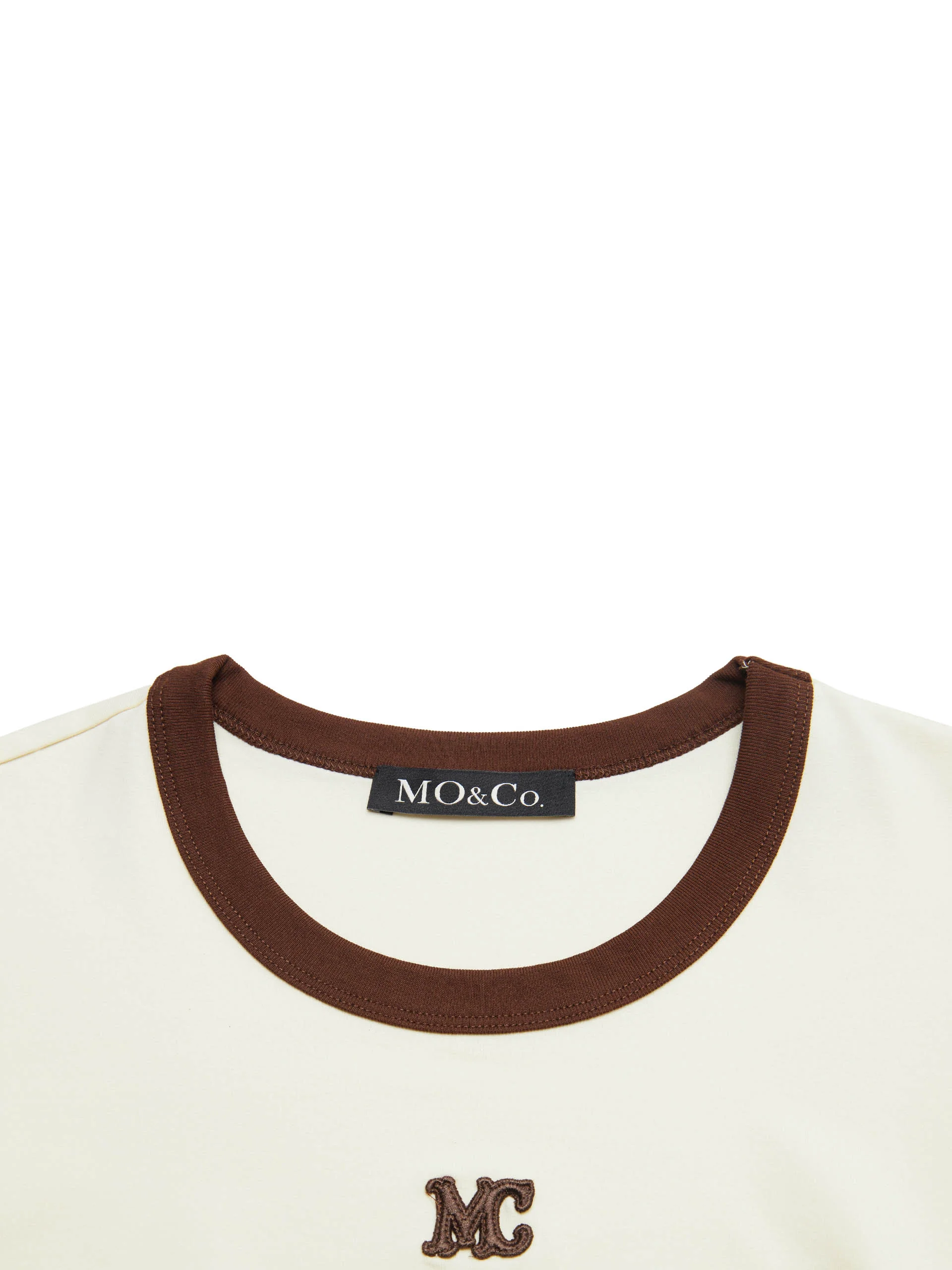 Contrast Round Neck T-shirt - Image 8