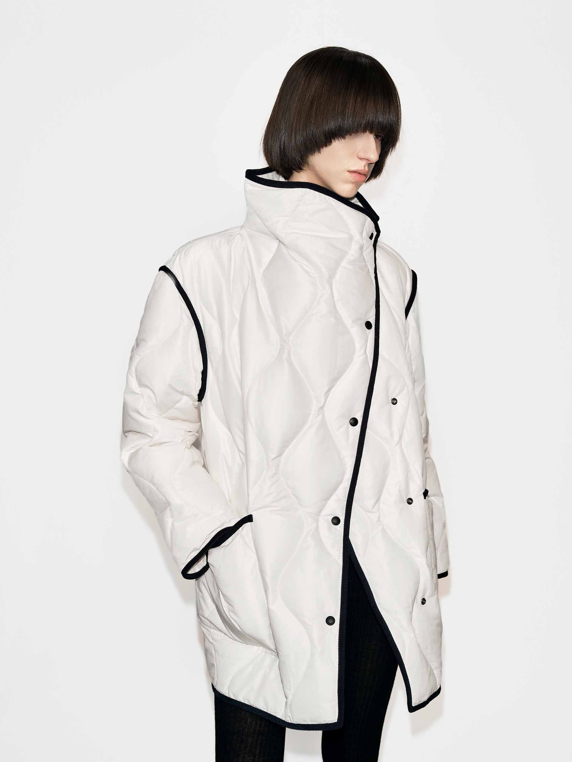 Contrast Trim Down Jacket - Image 3