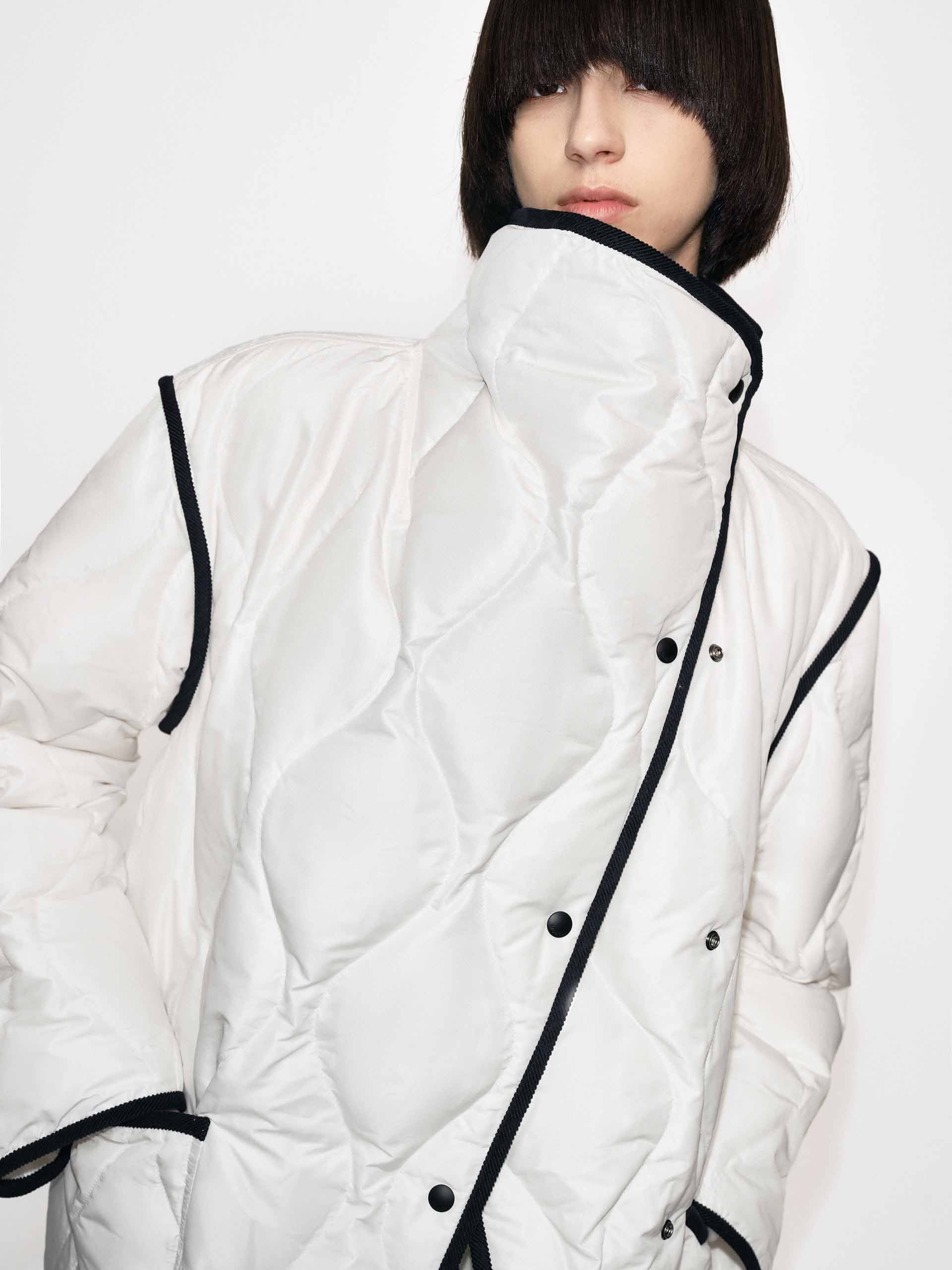 Contrast Trim Down Jacket - Image 8