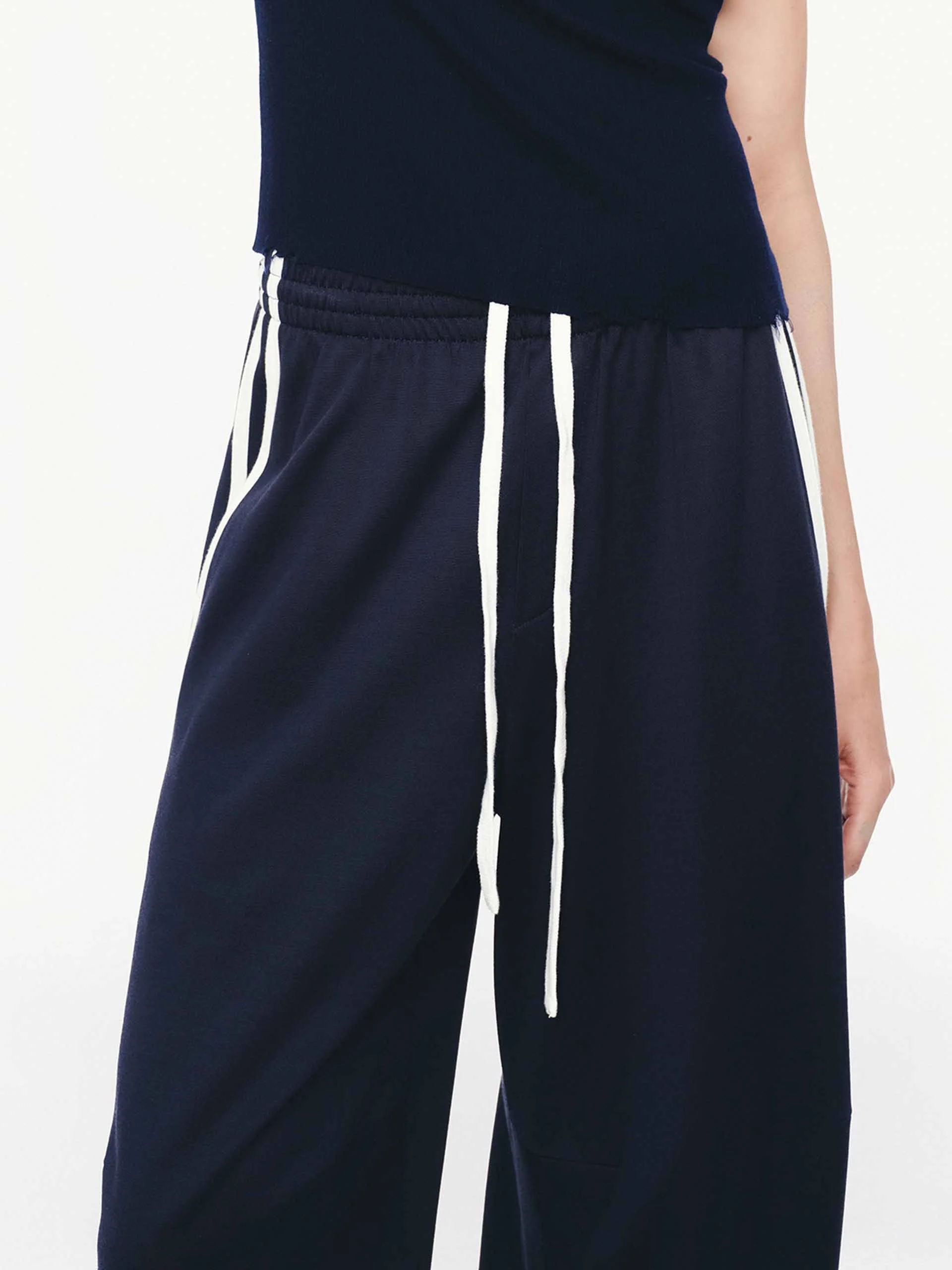 Contrast Trim Drawstring Trousers - Image 6