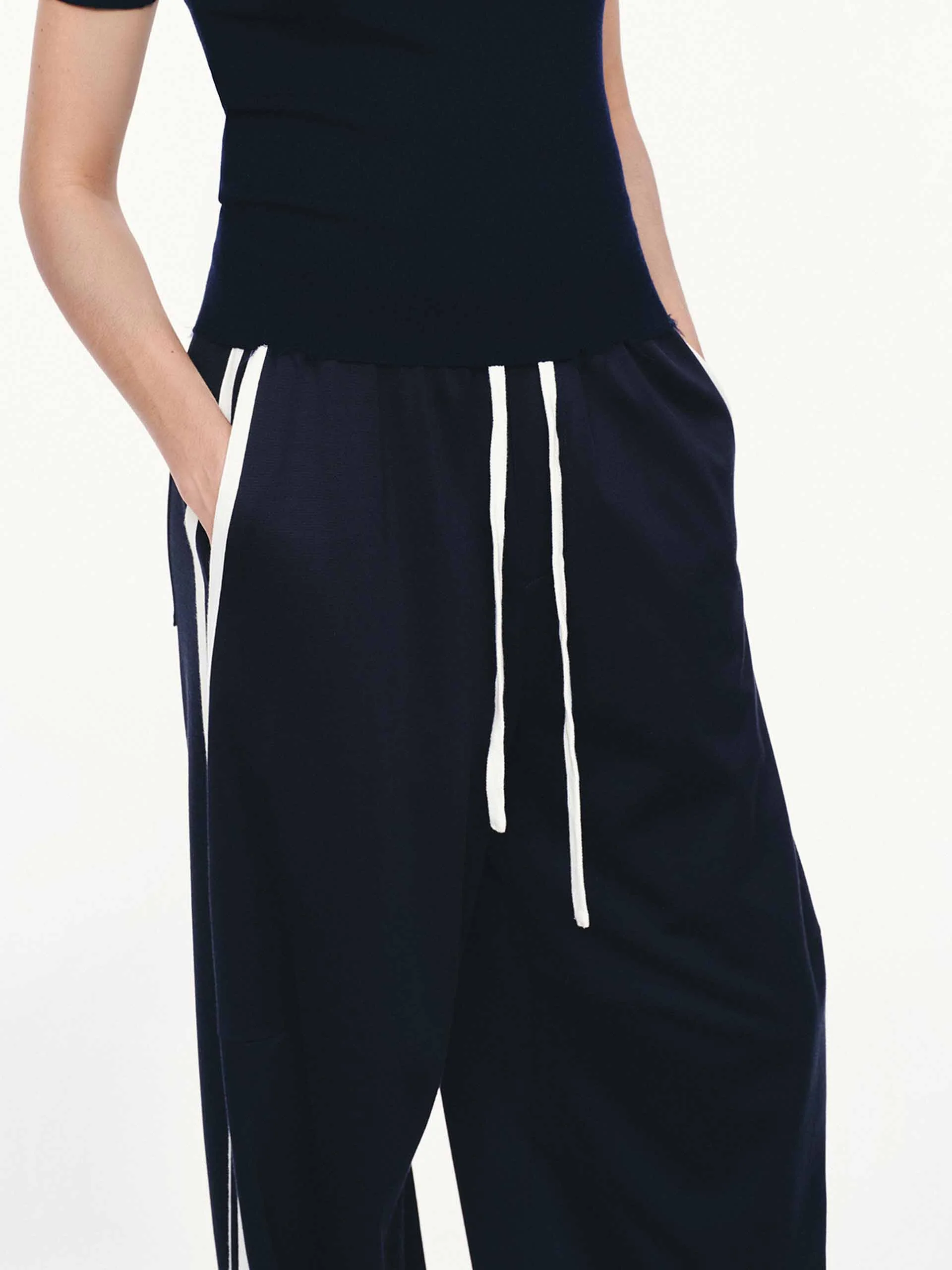 Contrast Trim Drawstring Trousers - Image 7