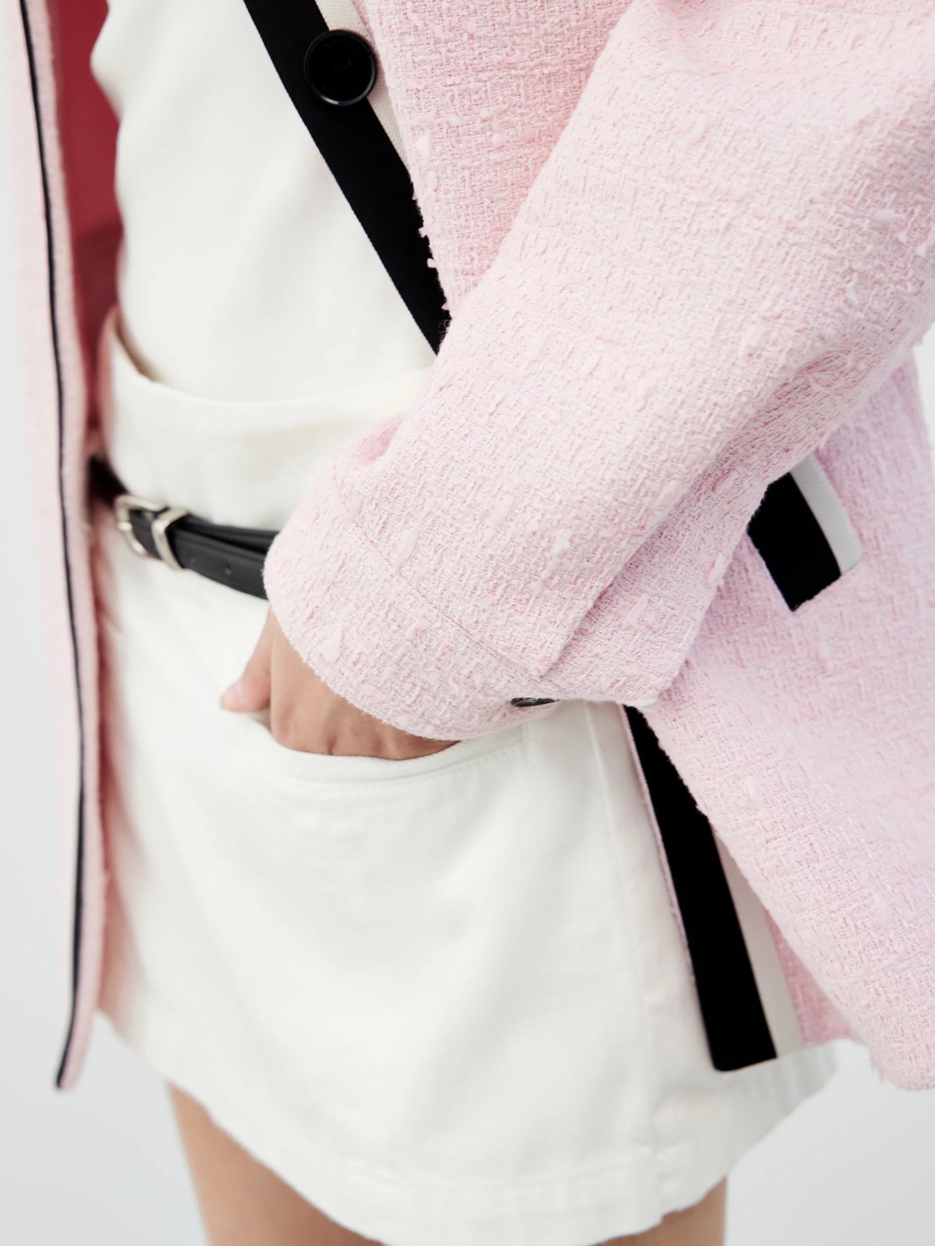 Contrast Tweed Shirt Jacket - Image 6