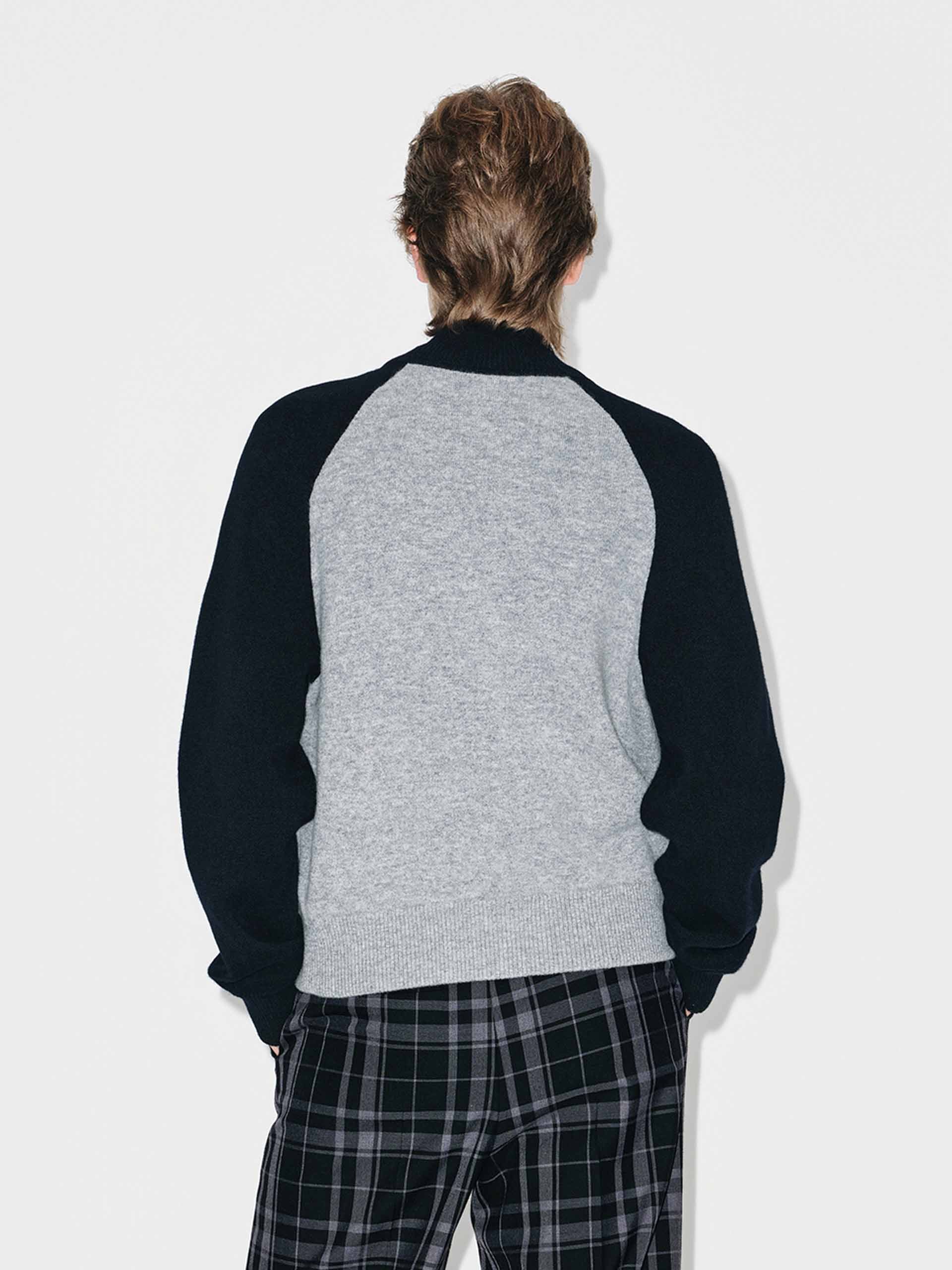 Contrast Wool Blend Cardigan - Image 13