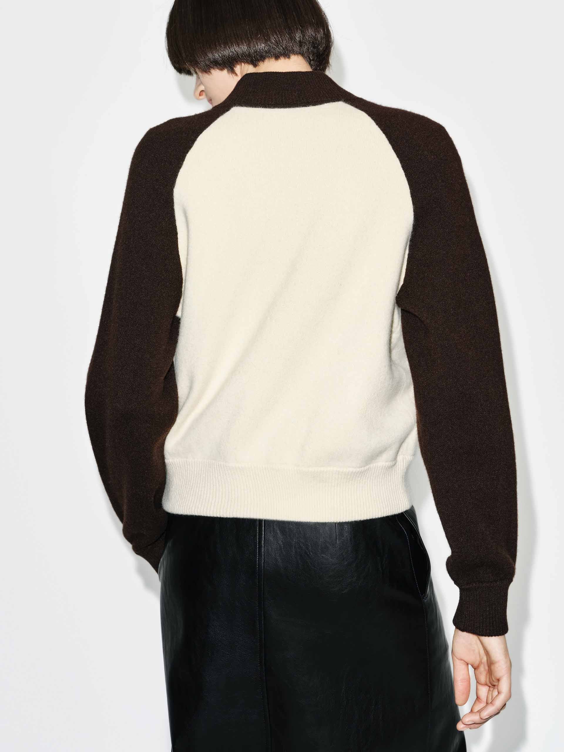 Contrast Wool Blend Cardigan - Image 6