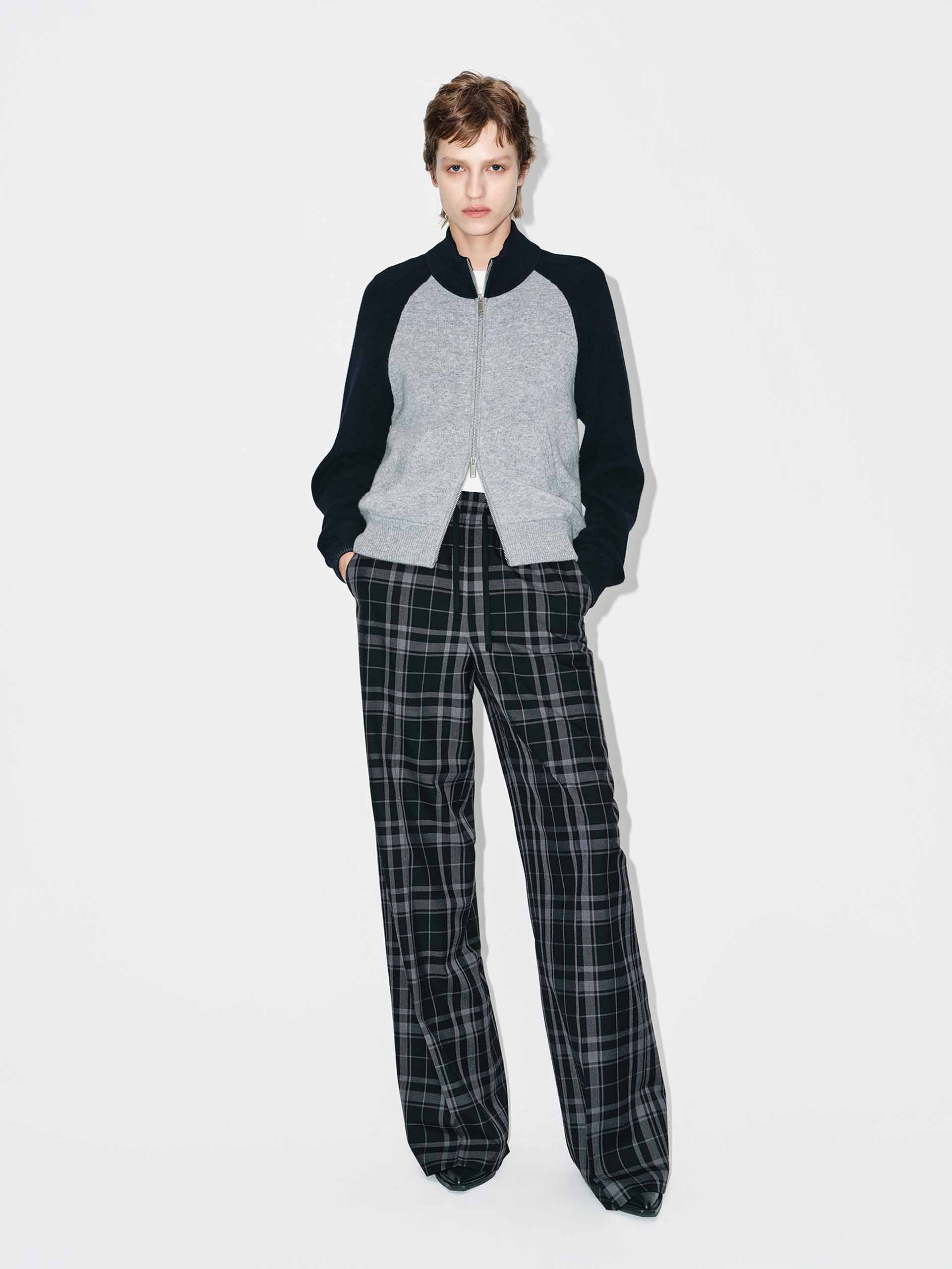 Contrast Wool Blend Cardigan - Image 9
