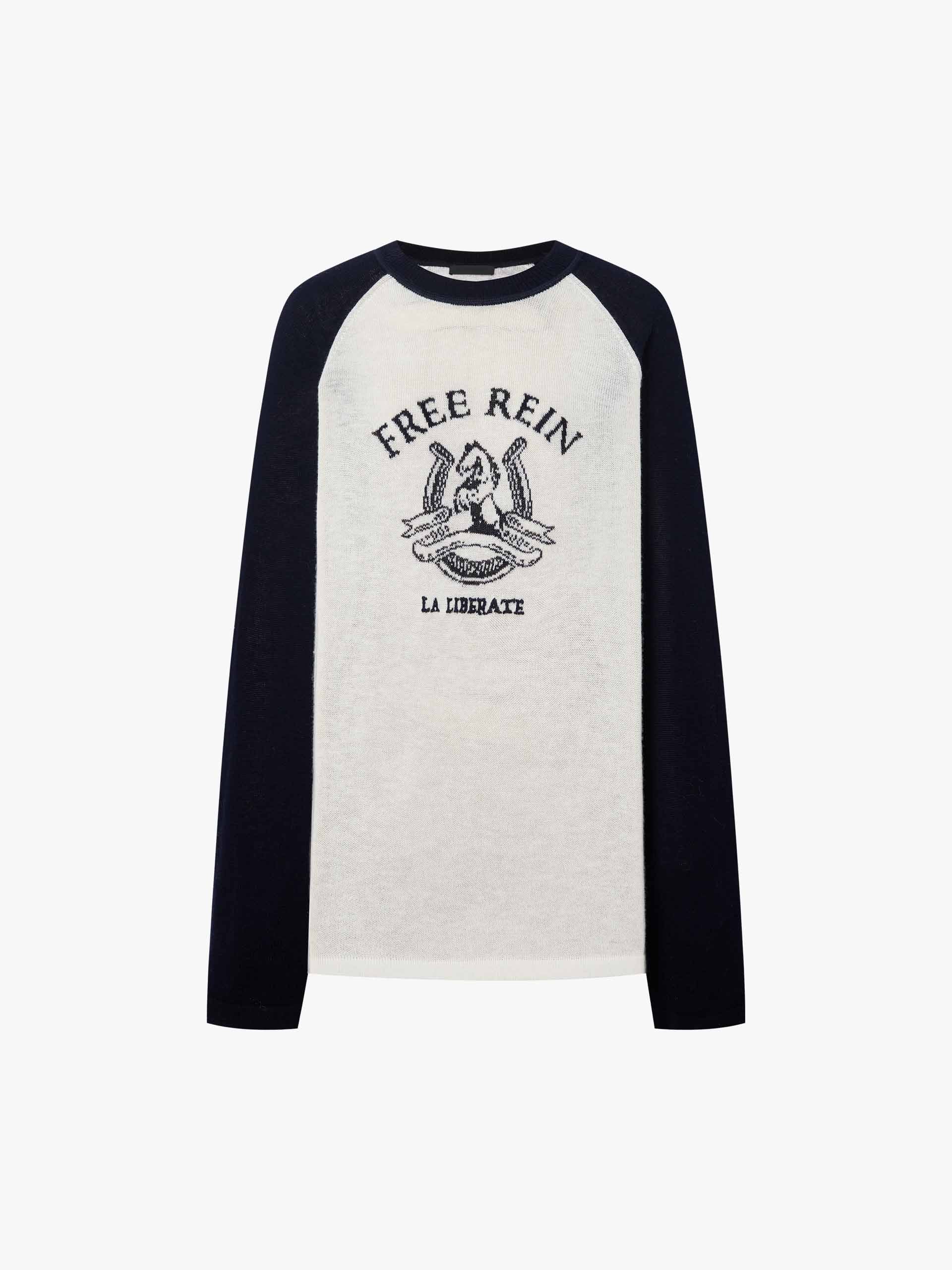 Contrast Wool Cashmere Sweater - Image 5