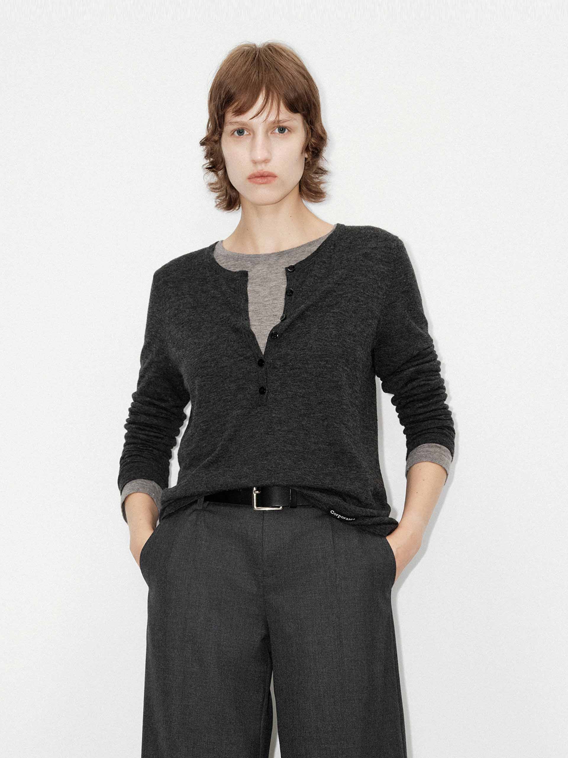 Contrast Wool Sweater Set - Image 9