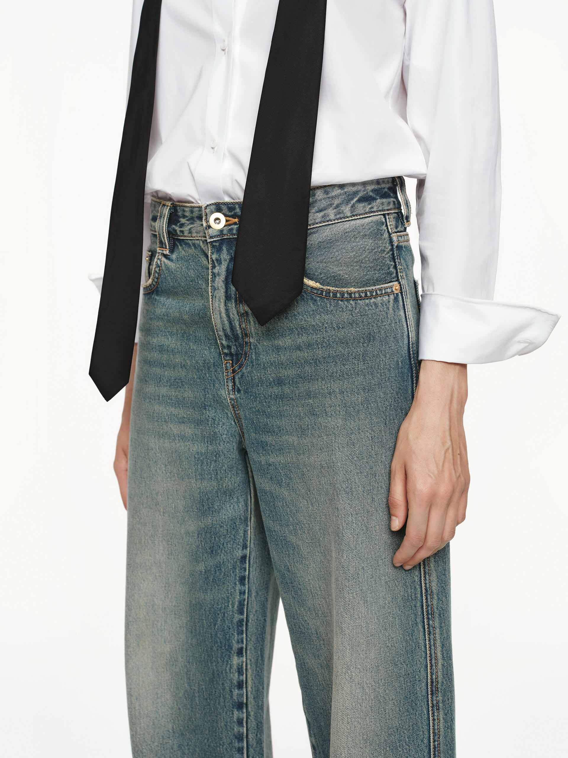 Cotton Barrel Leg Jeans - Image 7