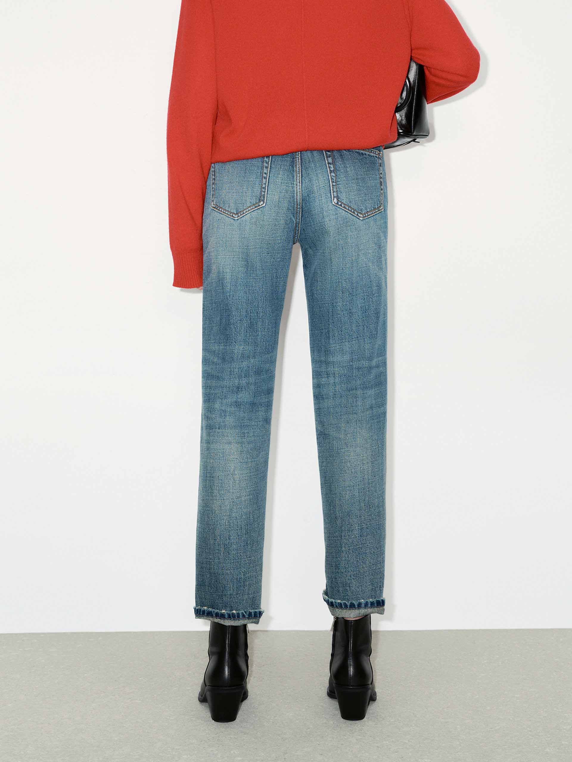 Cotton Blend Ankle Jeans - Image 3