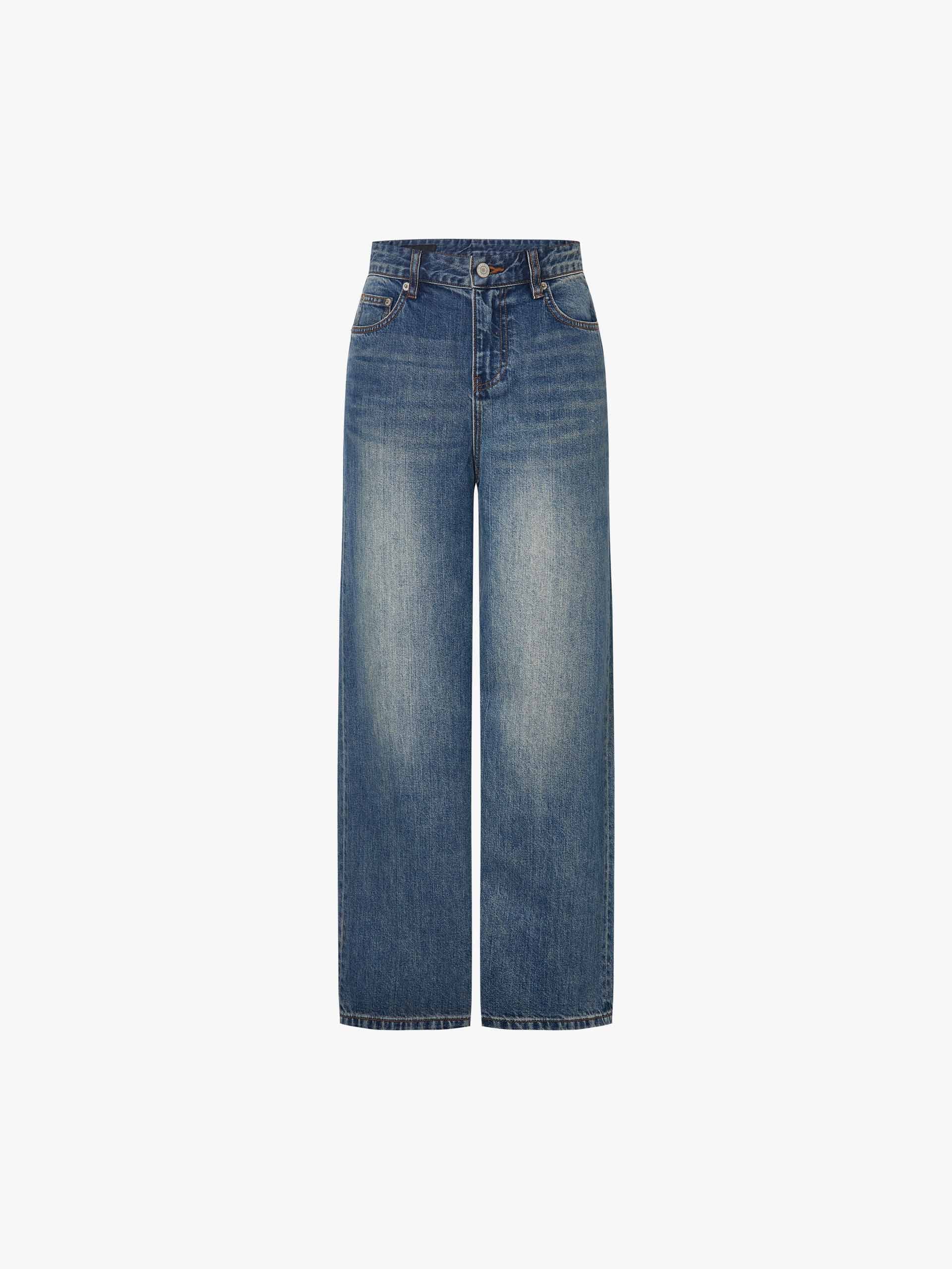 Cotton Blend Ankle Straight Jeans - Image 5