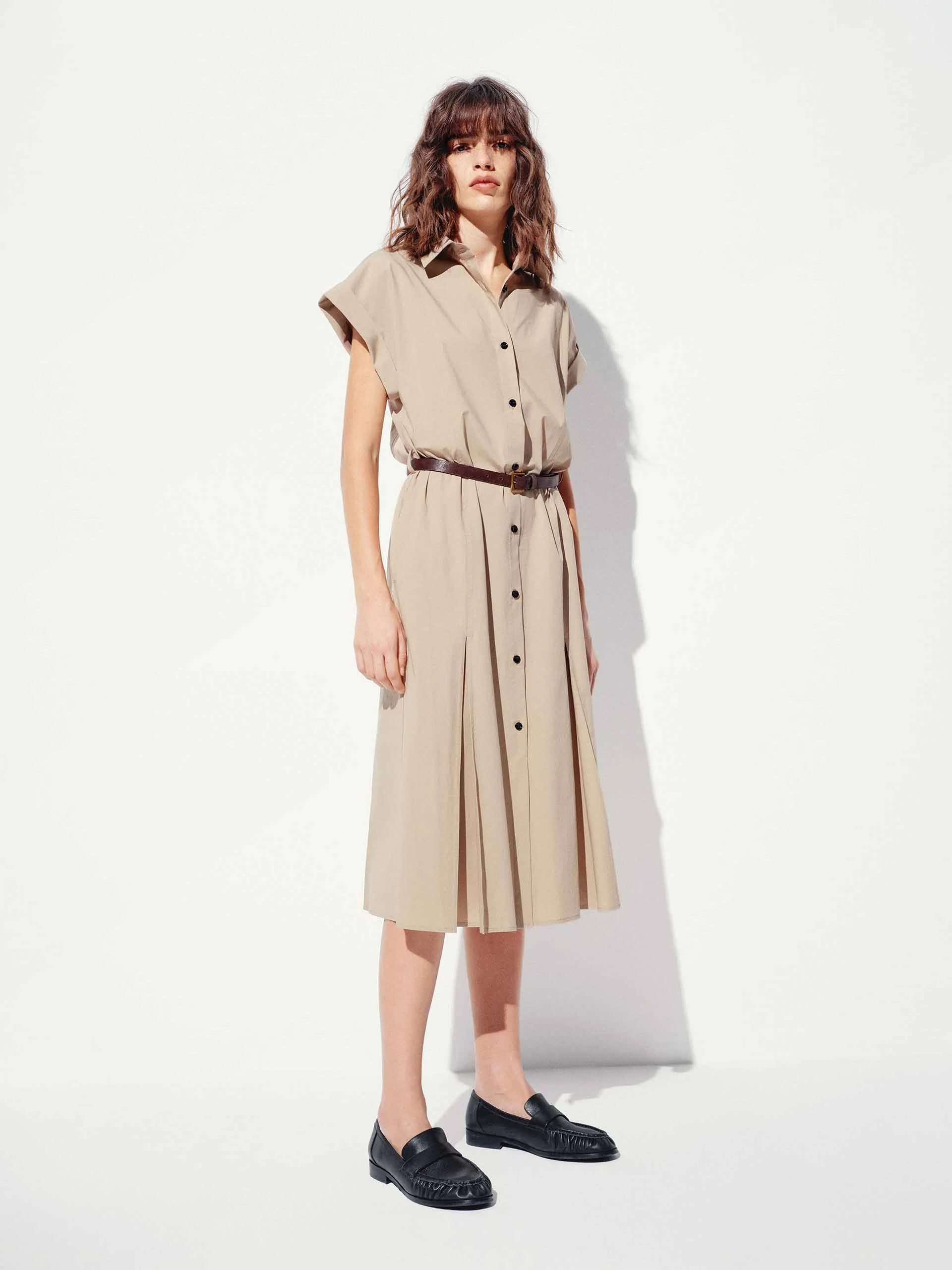 Cotton Blend Button Dress - Image 10