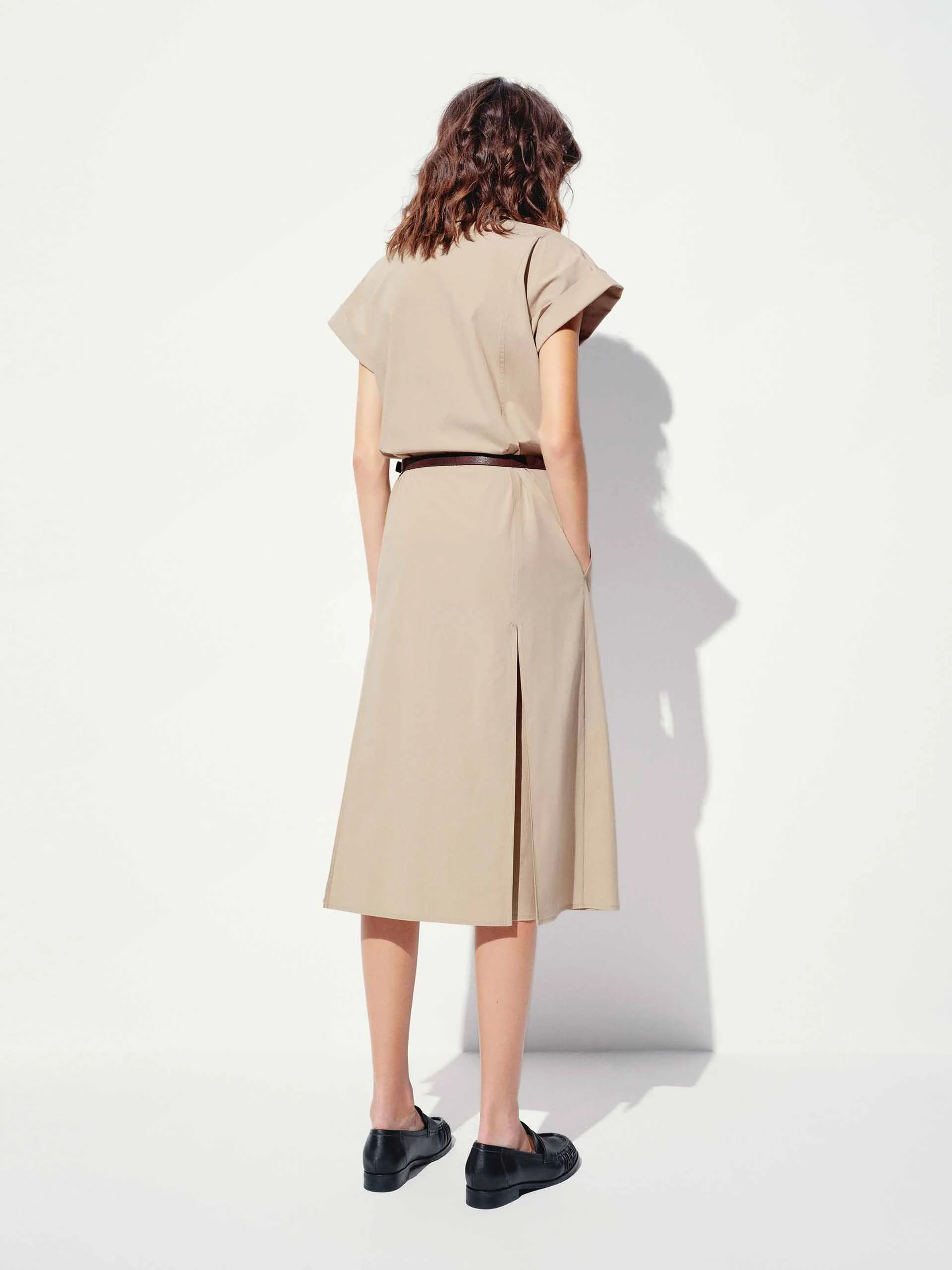 Cotton Blend Button Dress - Image 11