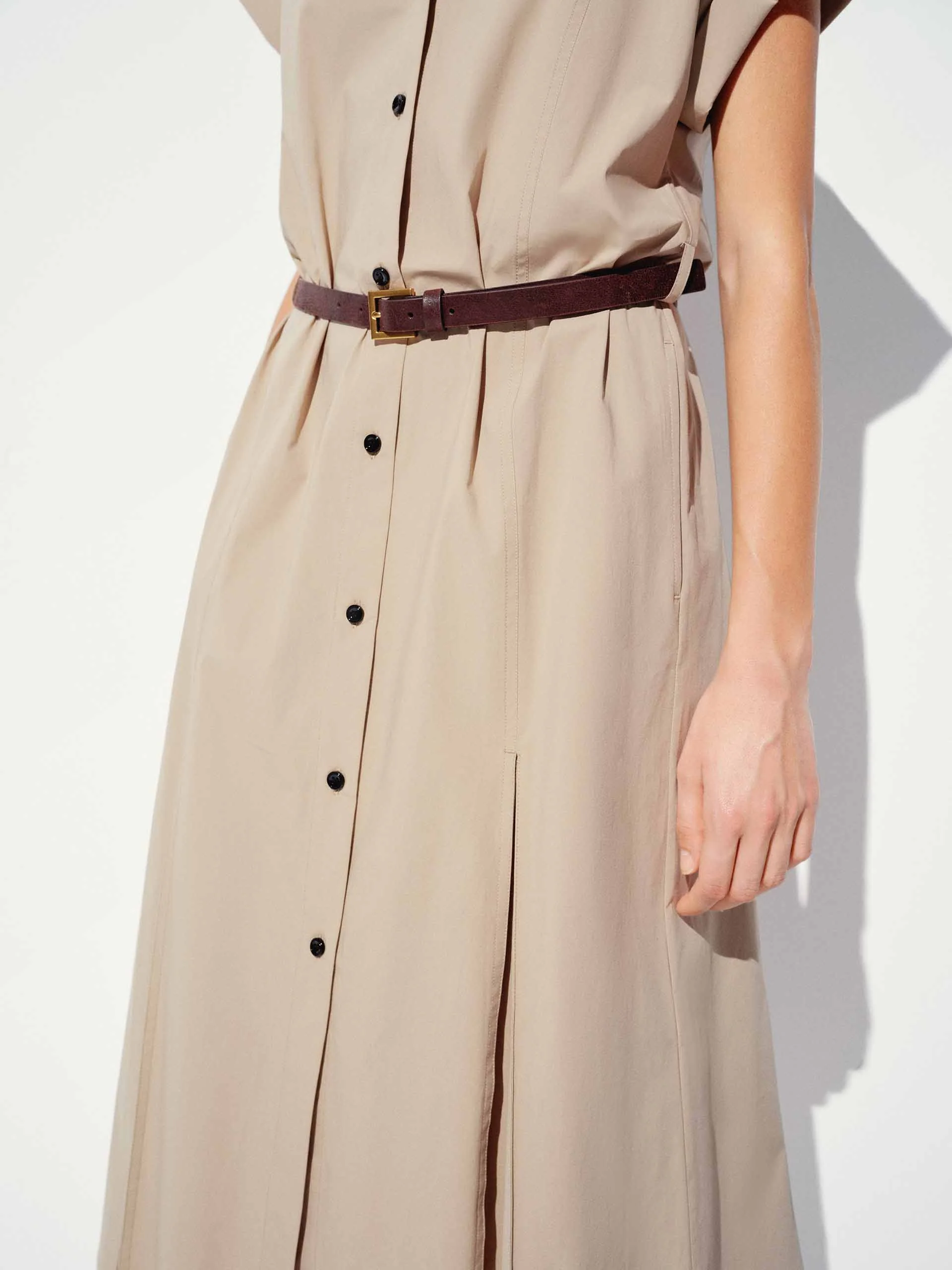 Cotton Blend Button Dress - Image 15