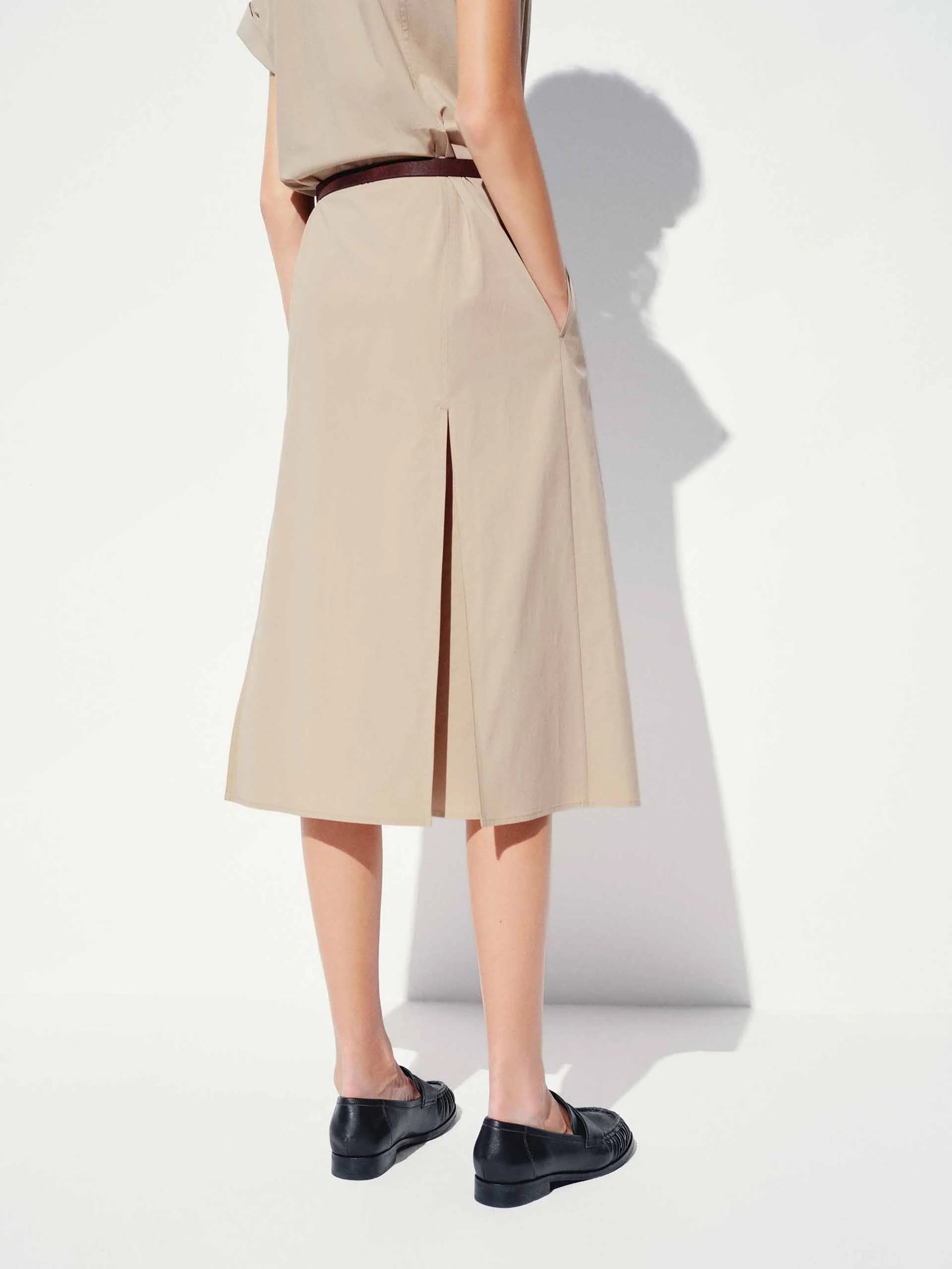 Cotton Blend Button Dress - Image 16