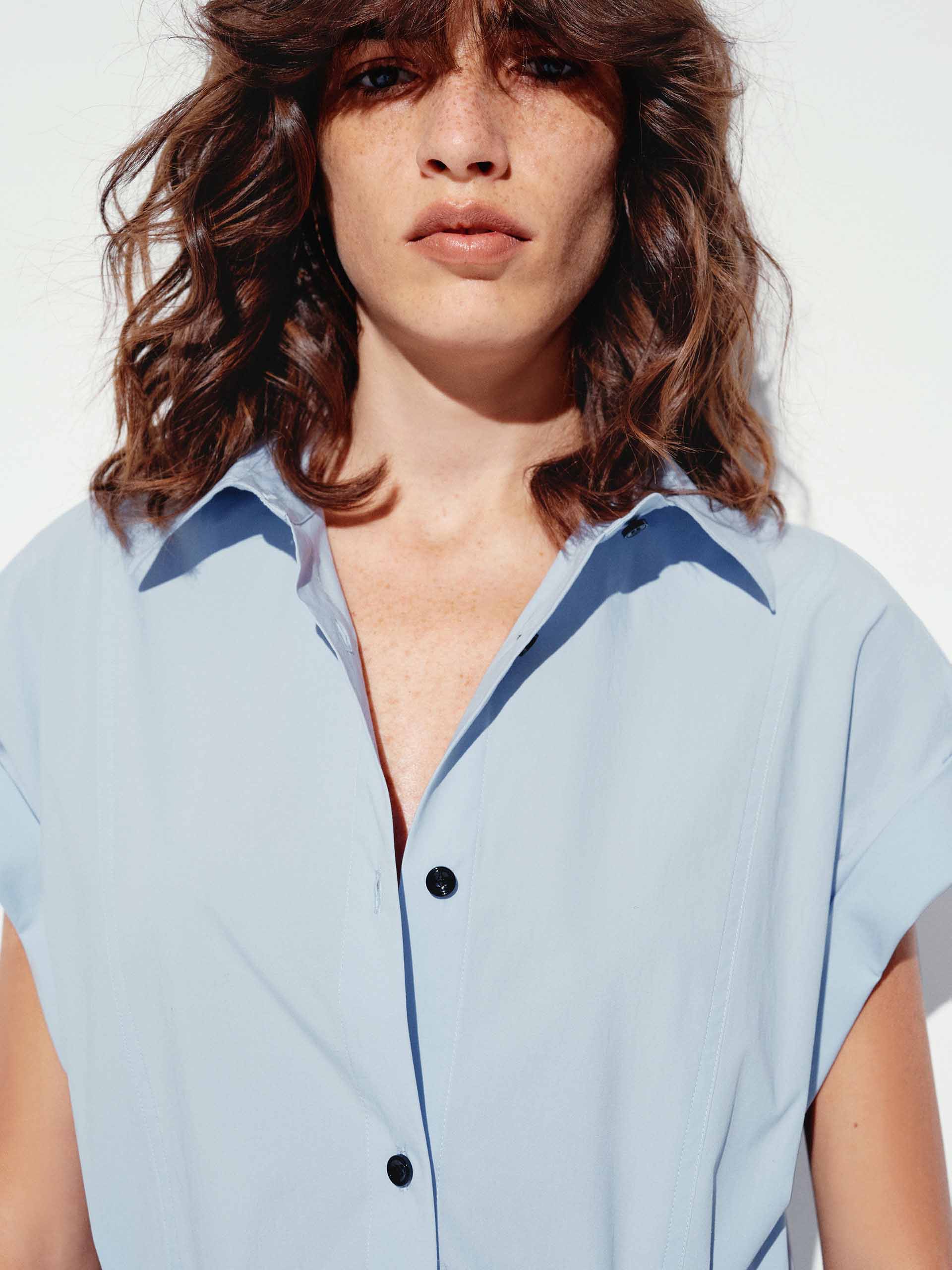 Cotton Blend Button Dress - Image 7