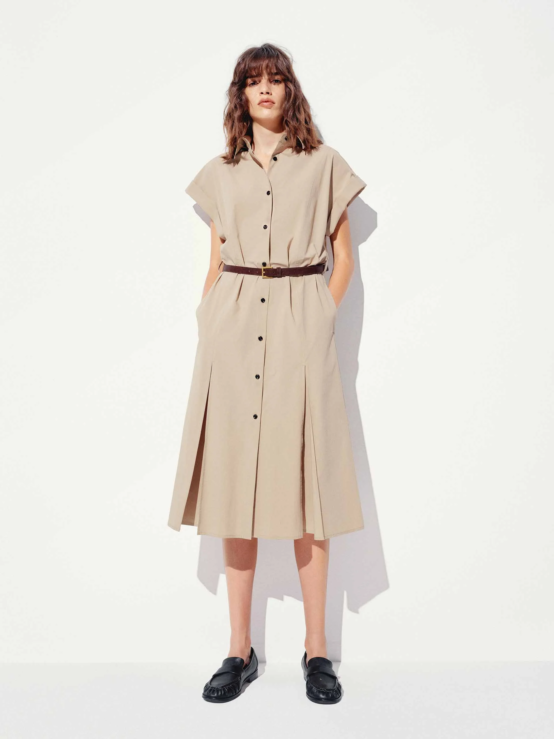 Cotton Blend Button Dress - Image 9