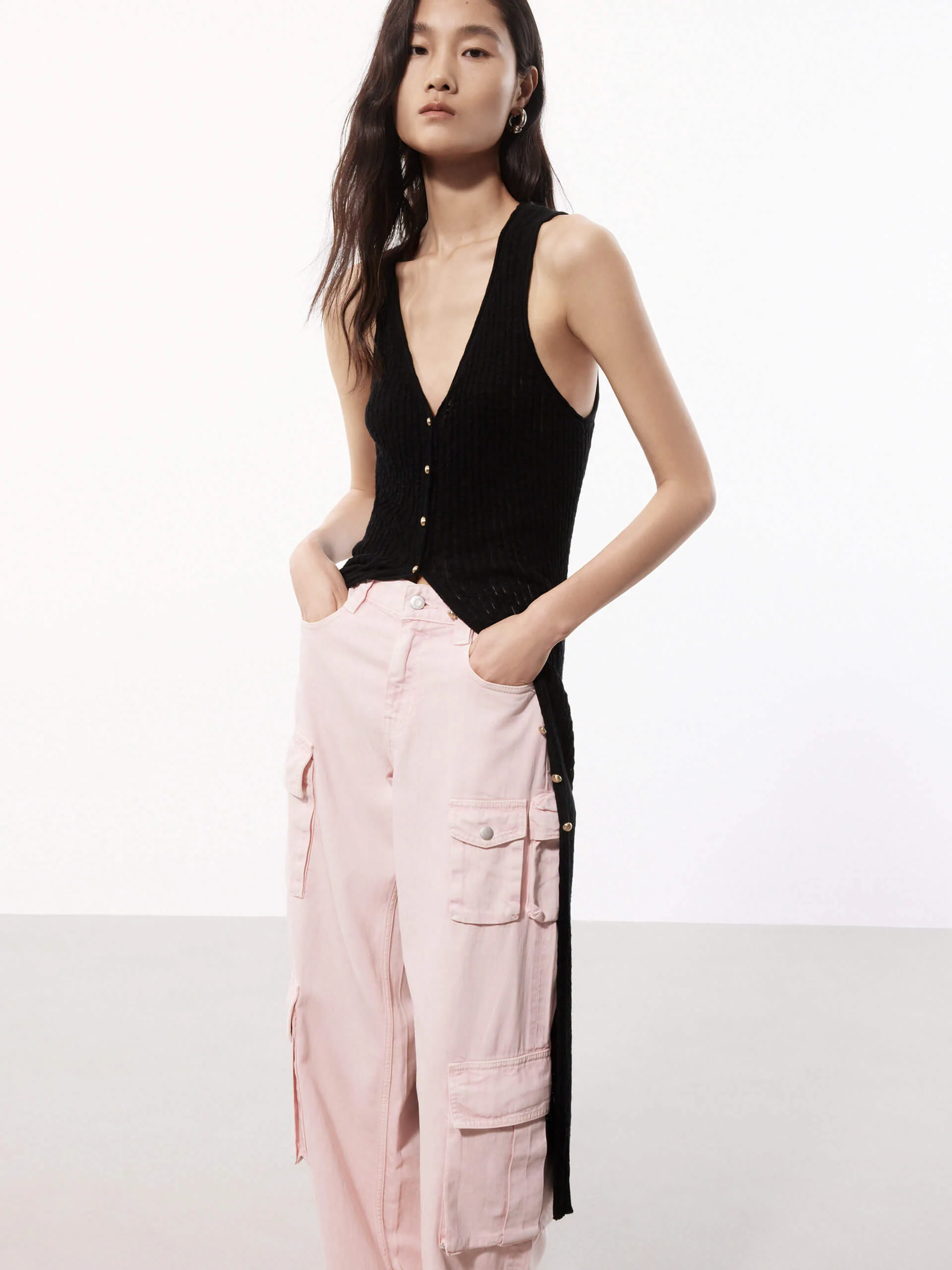 Cotton Blend Cargo Jeans - Image 8