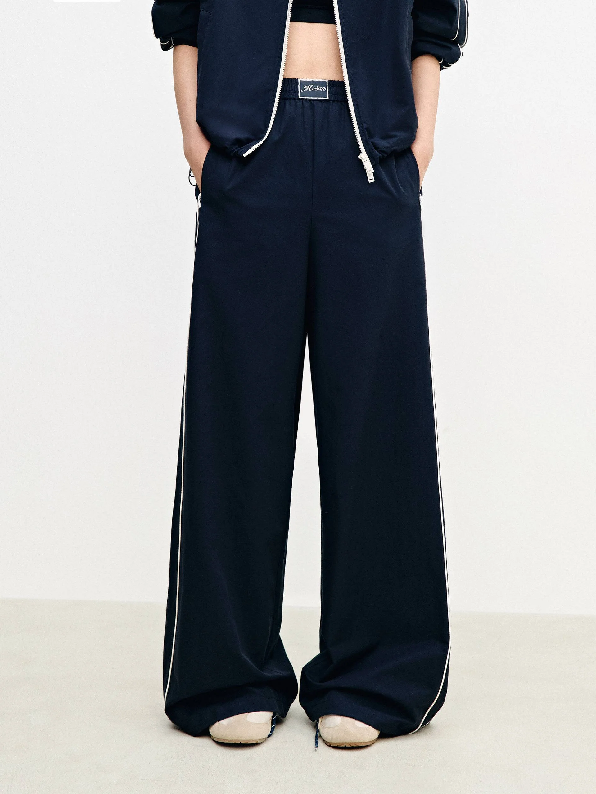 Cotton Blend Relaxed Pants