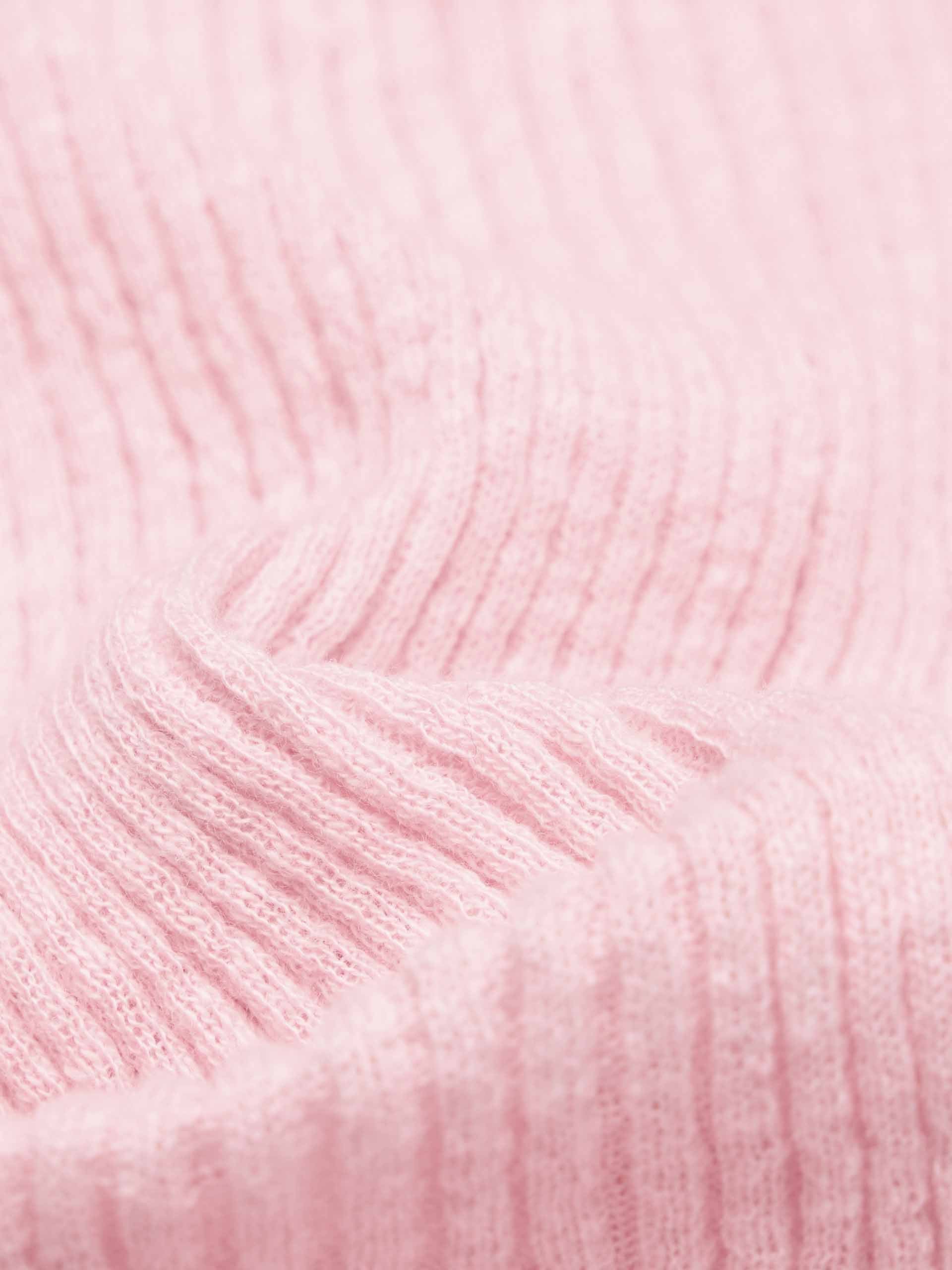 Cotton Blend Ribbed Knit Top - Image 4