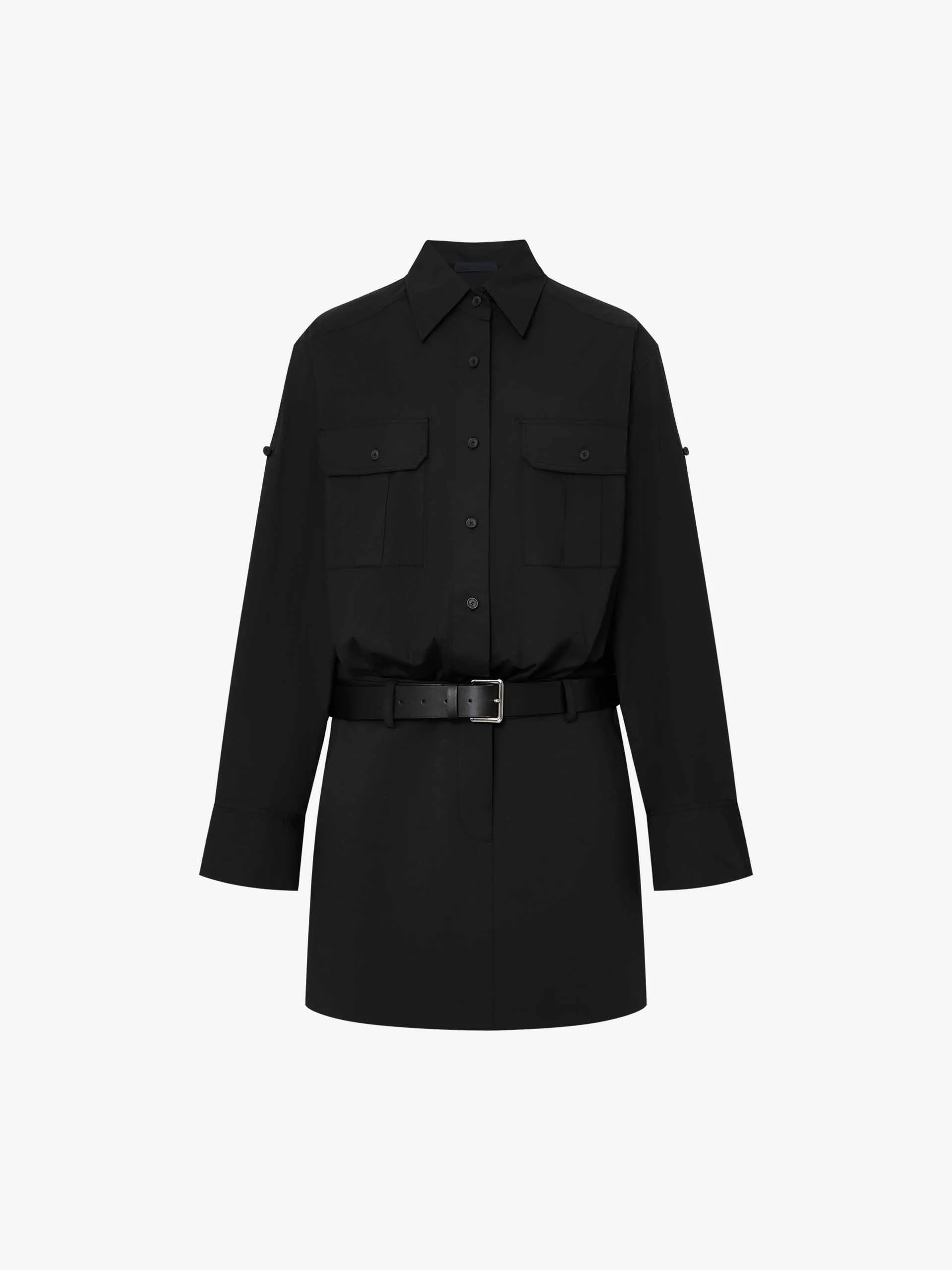 Cotton Blend Shirt Dress - Image 5