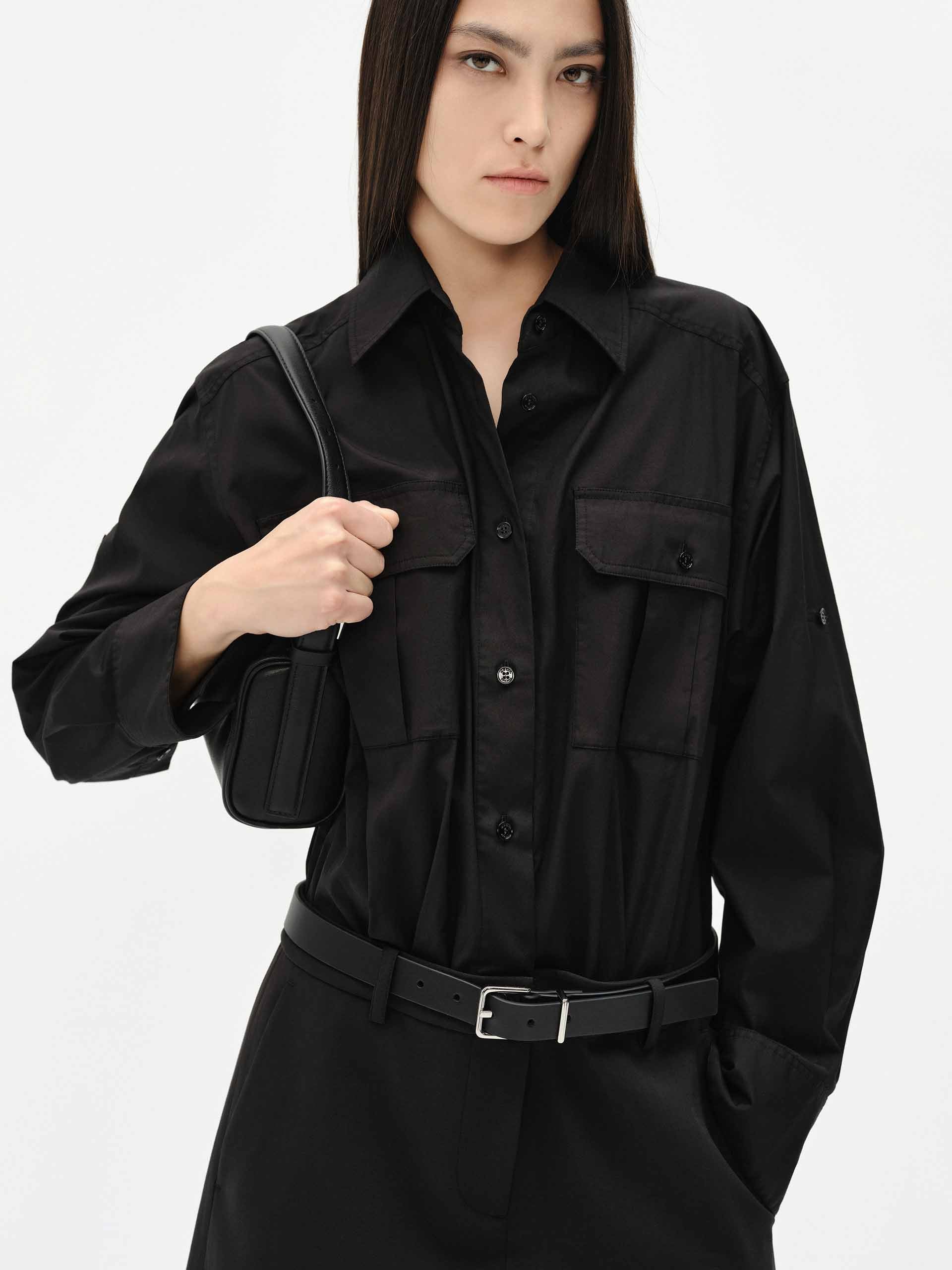 Cotton Blend Shirt Dress - Image 6