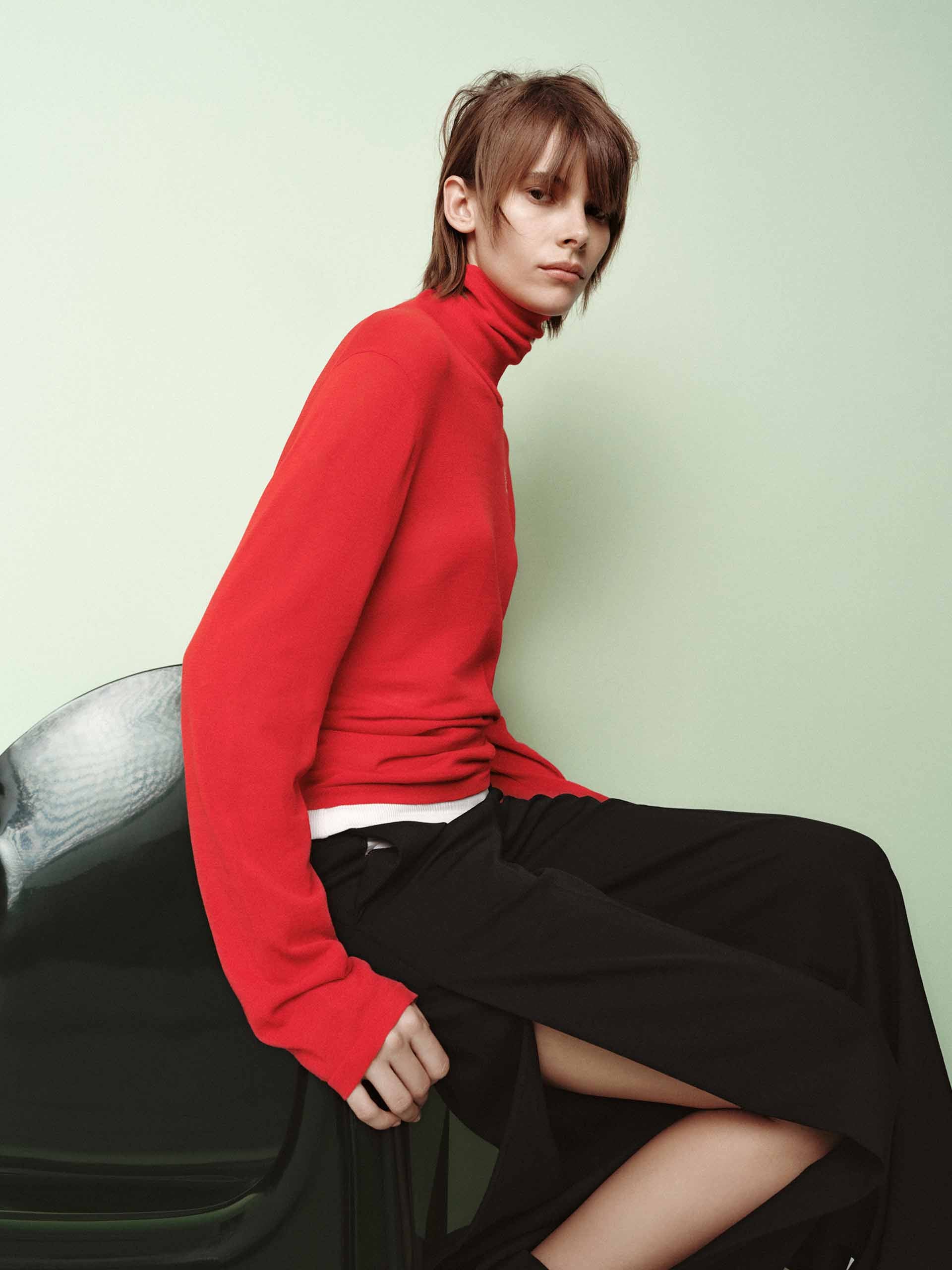 Cotton Blend Turtleneck Sweater - Image 8