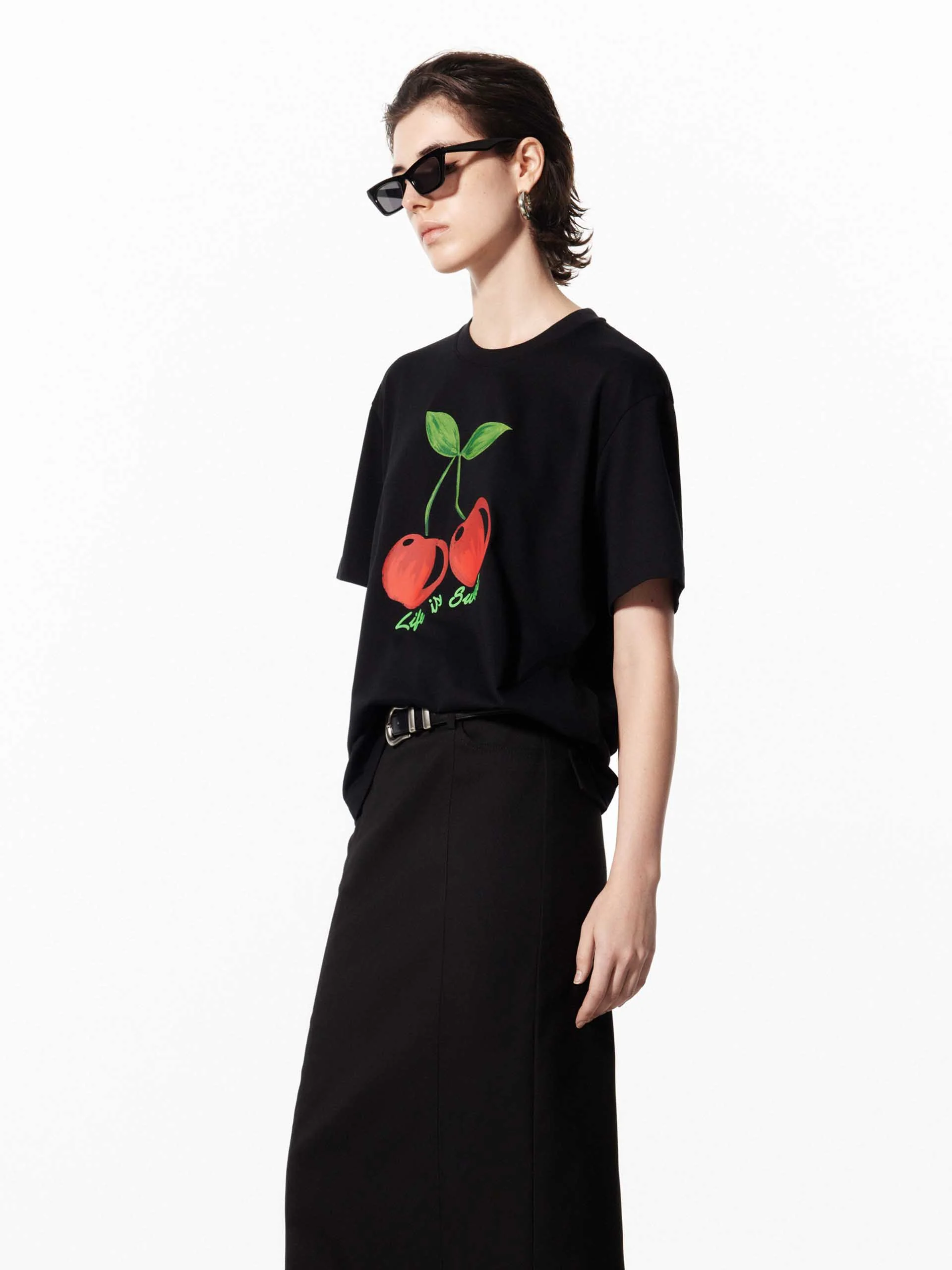 Cotton Cherry Graphic T-Shirt - Image 11