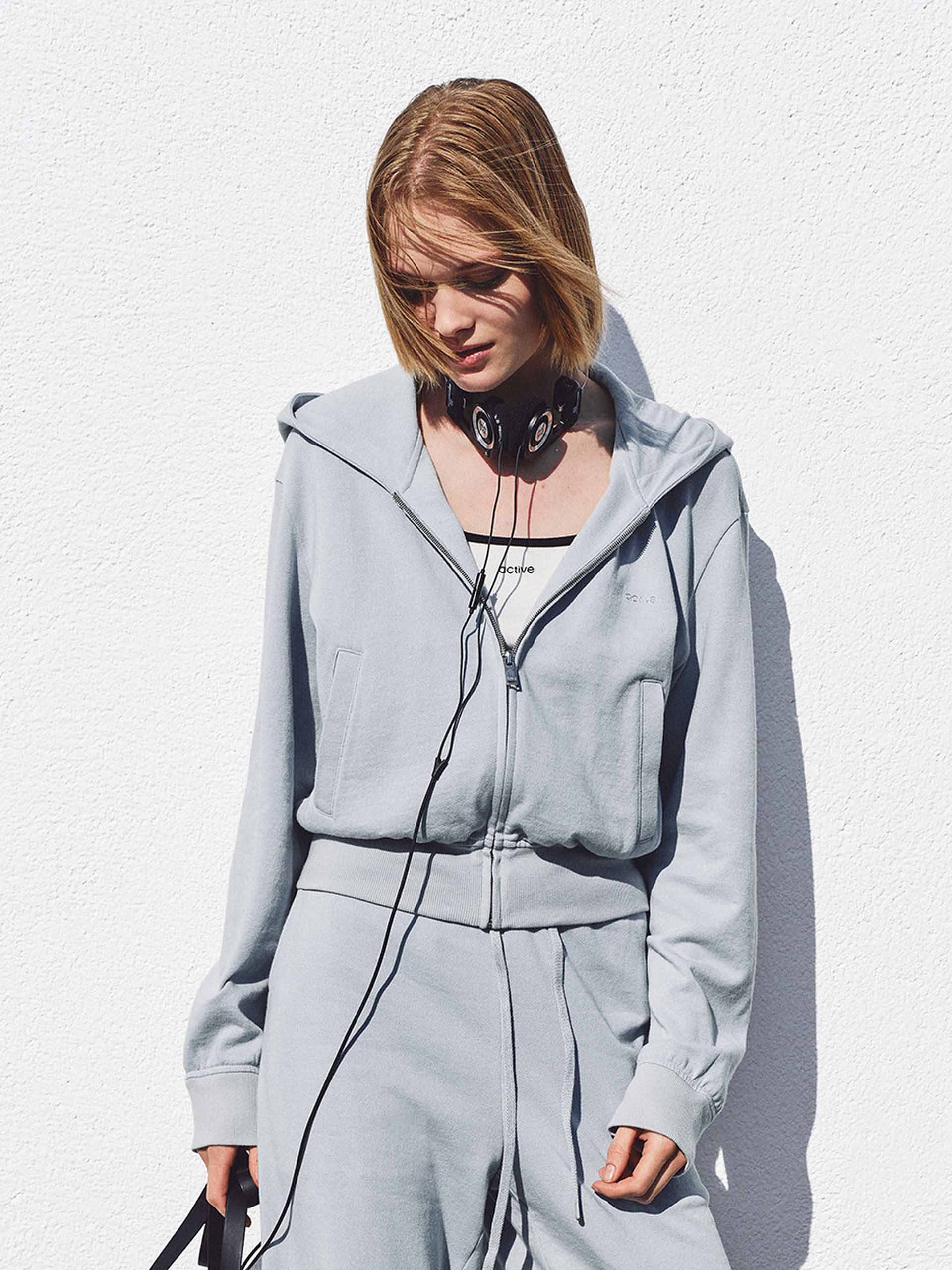 Cotton Cropped Hooded Jacket