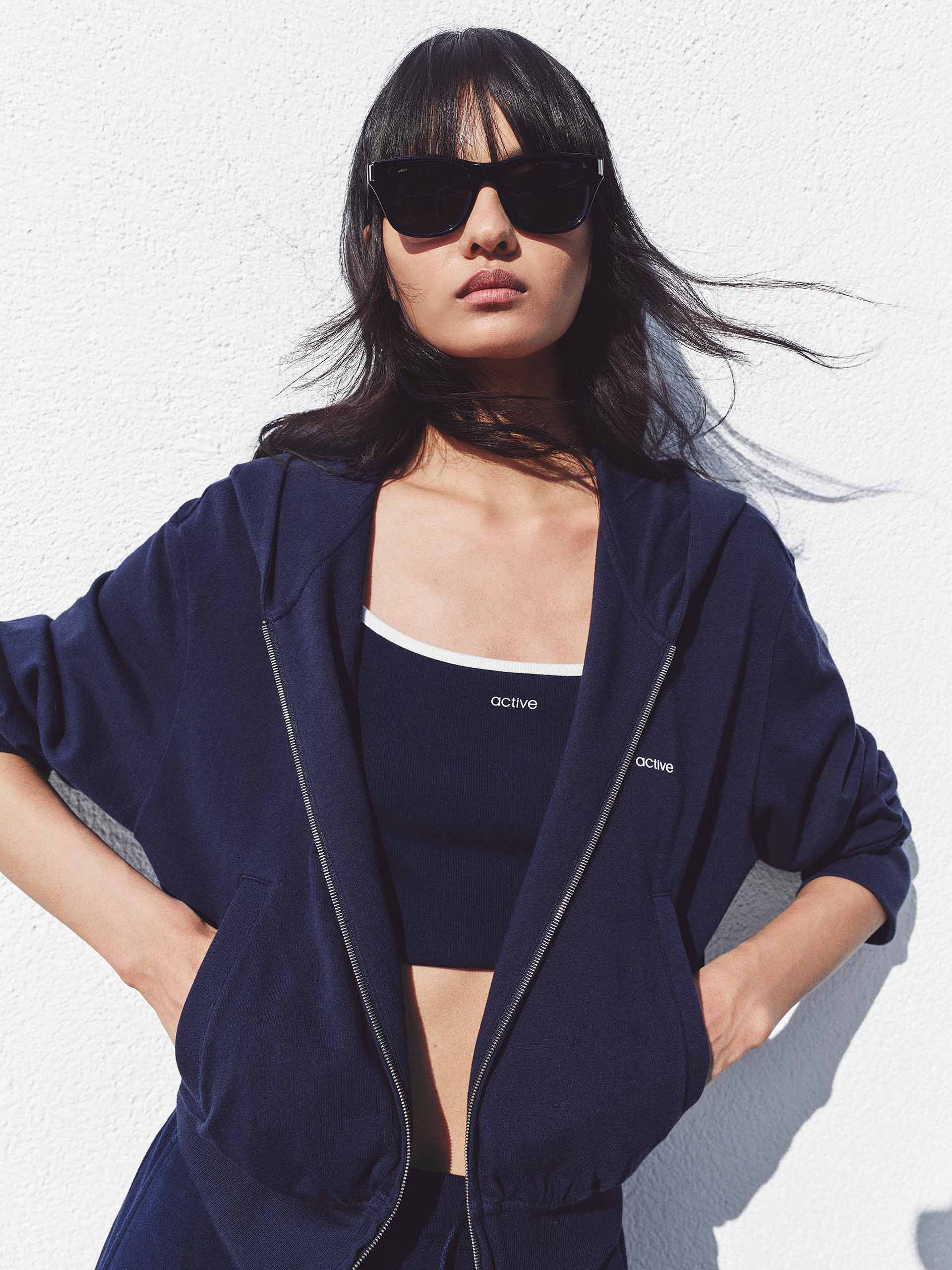 Cotton Cropped Hooded Jacket - Image 14