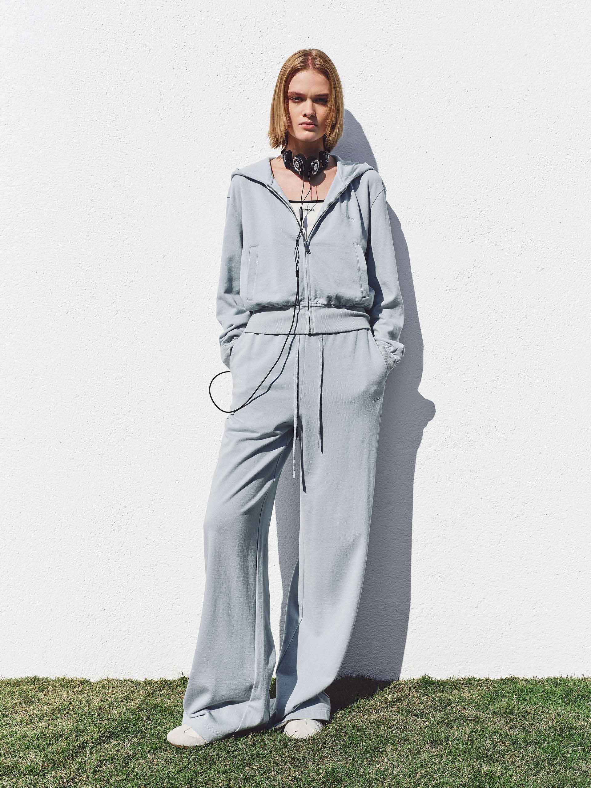 Cotton Cropped Hooded Jacket - Image 2