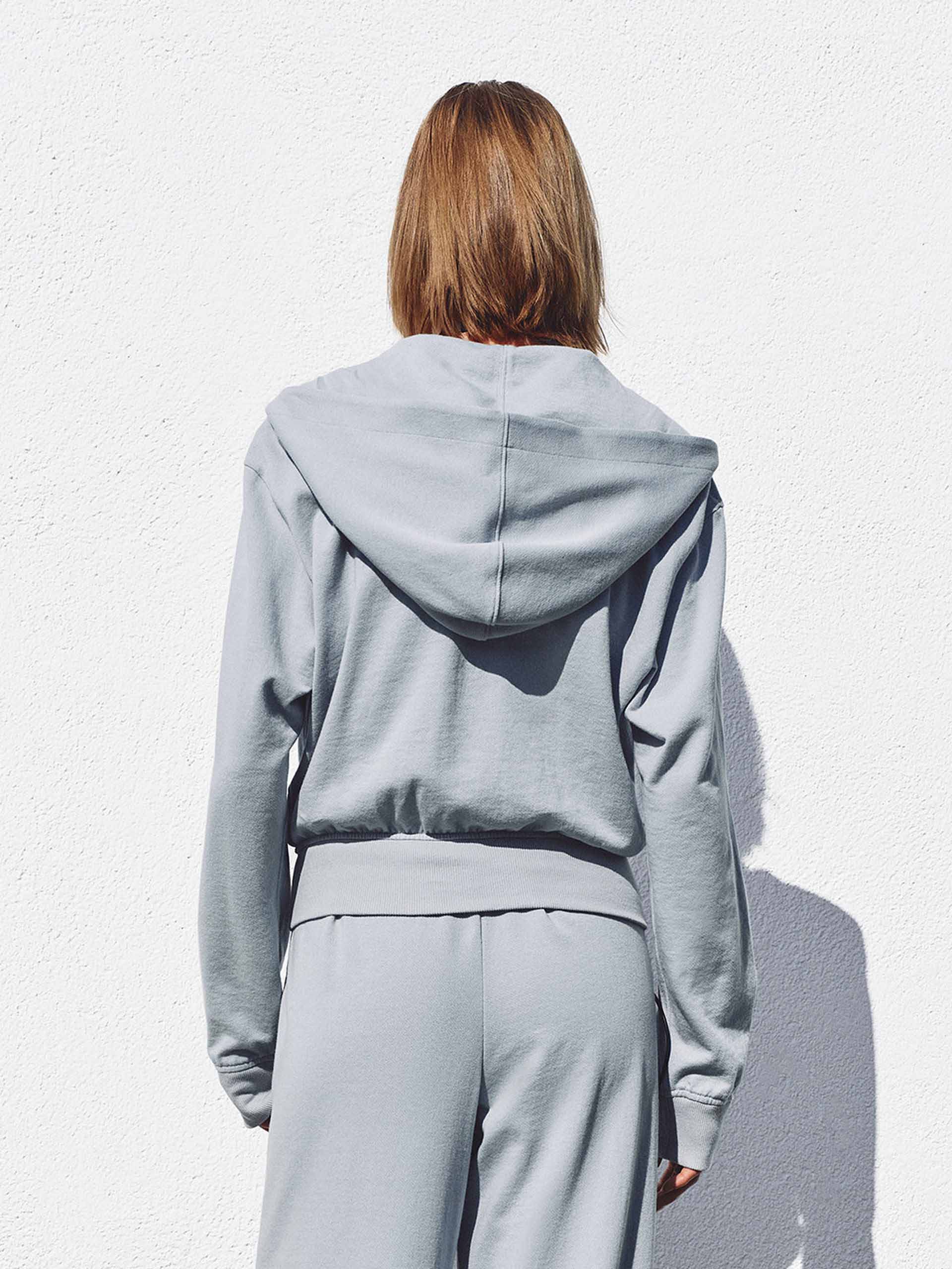 Cotton Cropped Hooded Jacket - Image 3