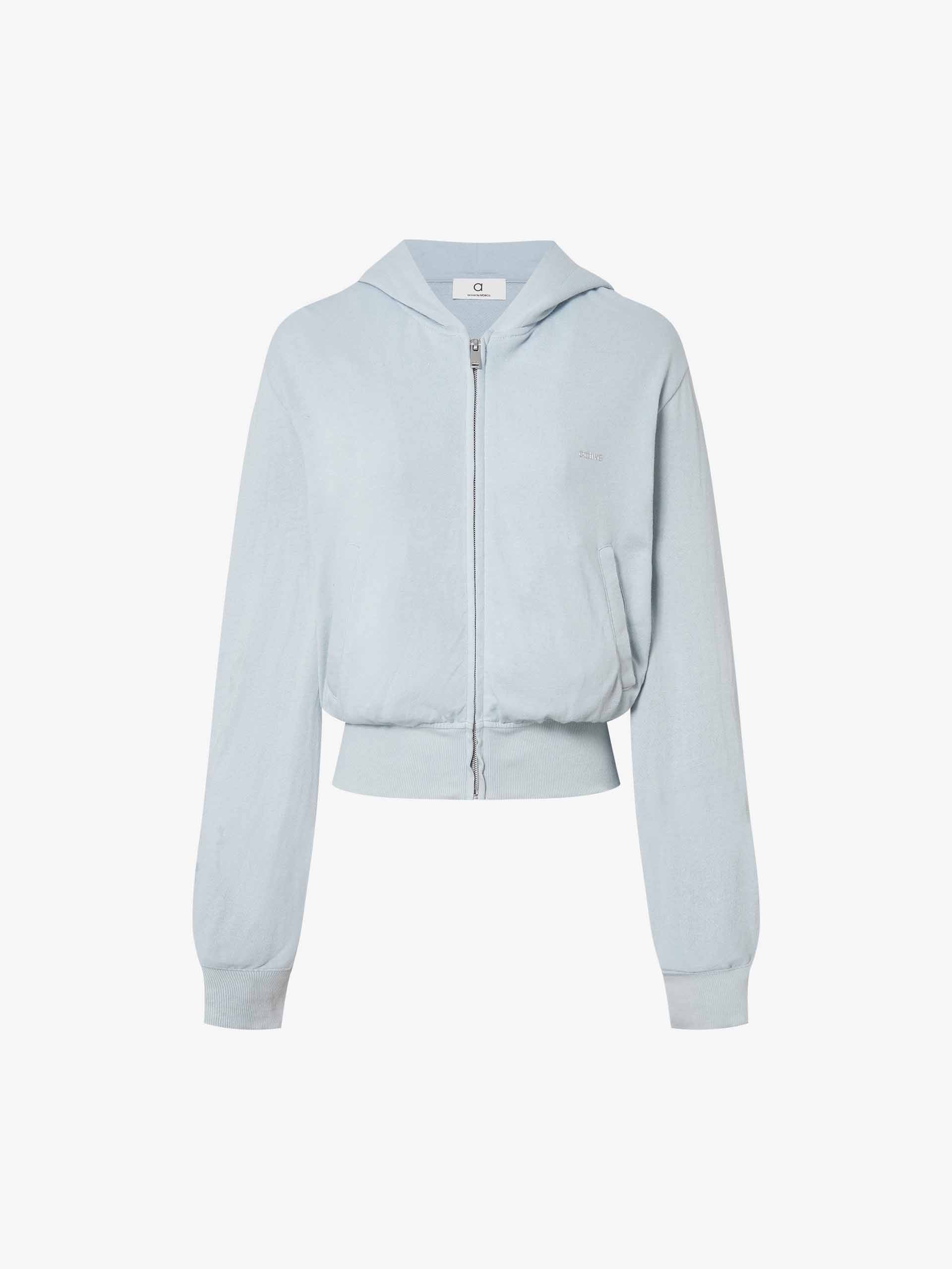 Cotton Cropped Hooded Jacket - Image 5
