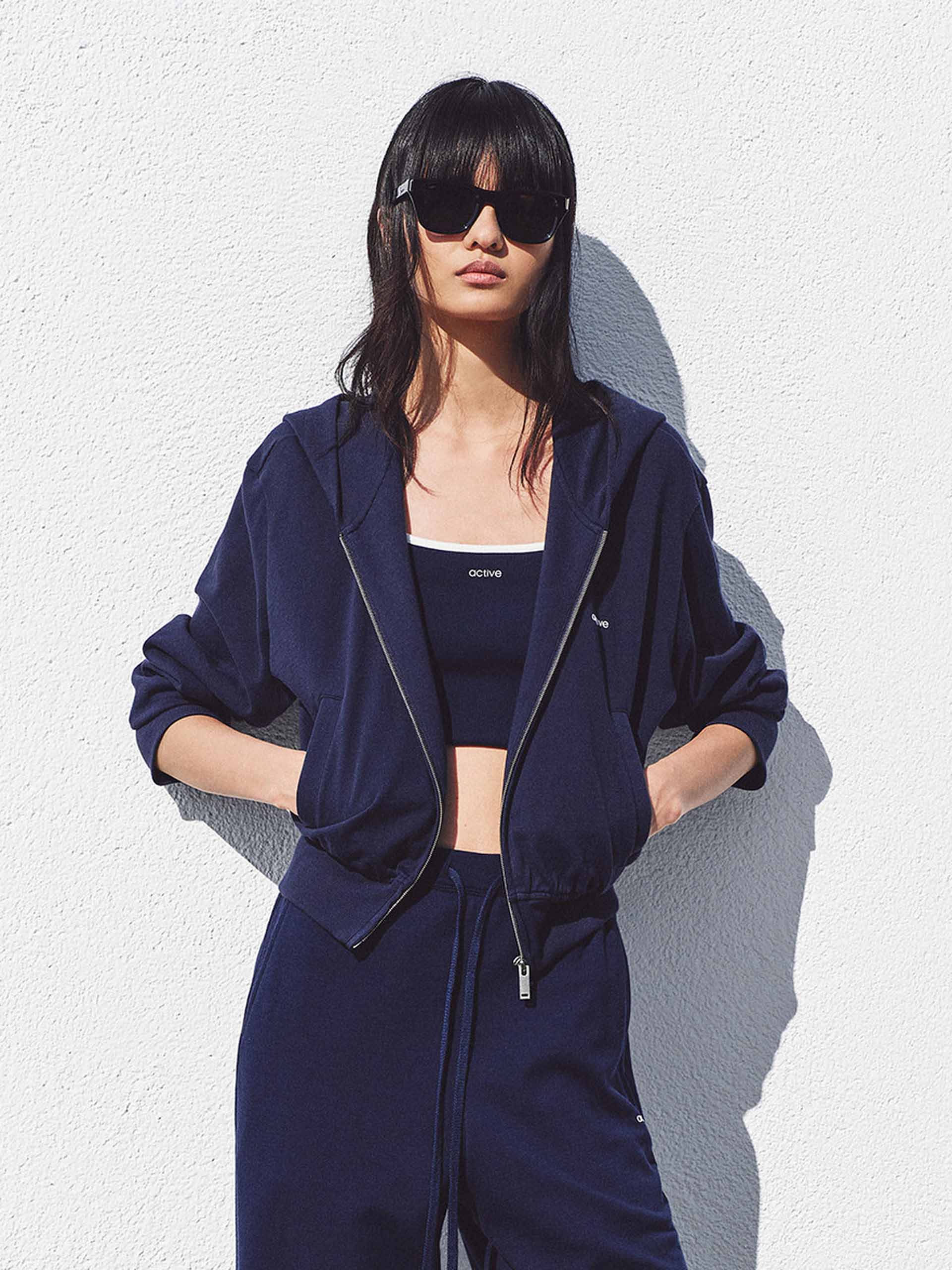 Cotton Cropped Hooded Jacket - Image 9