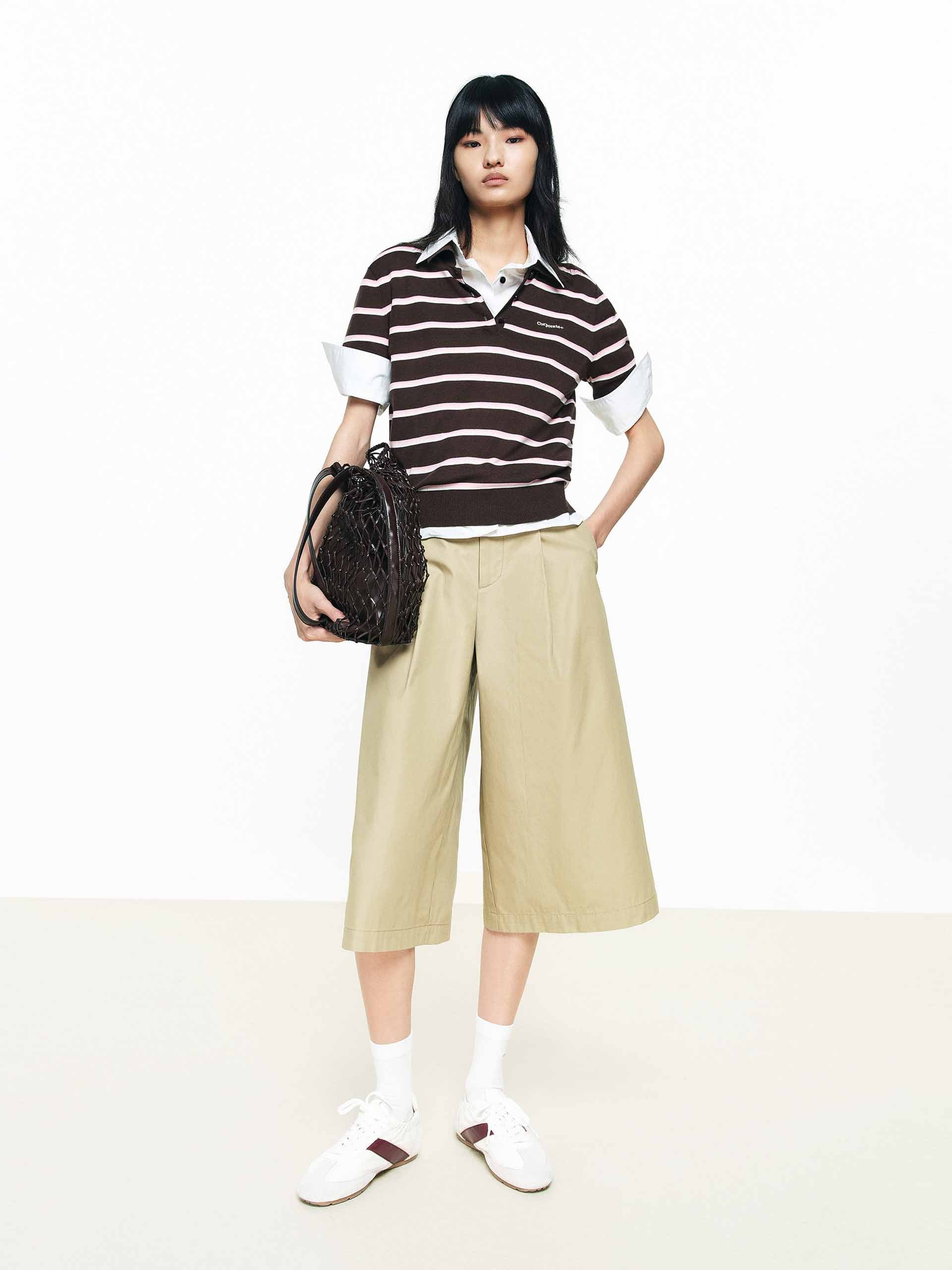Cotton Cropped Shorts - Image 2