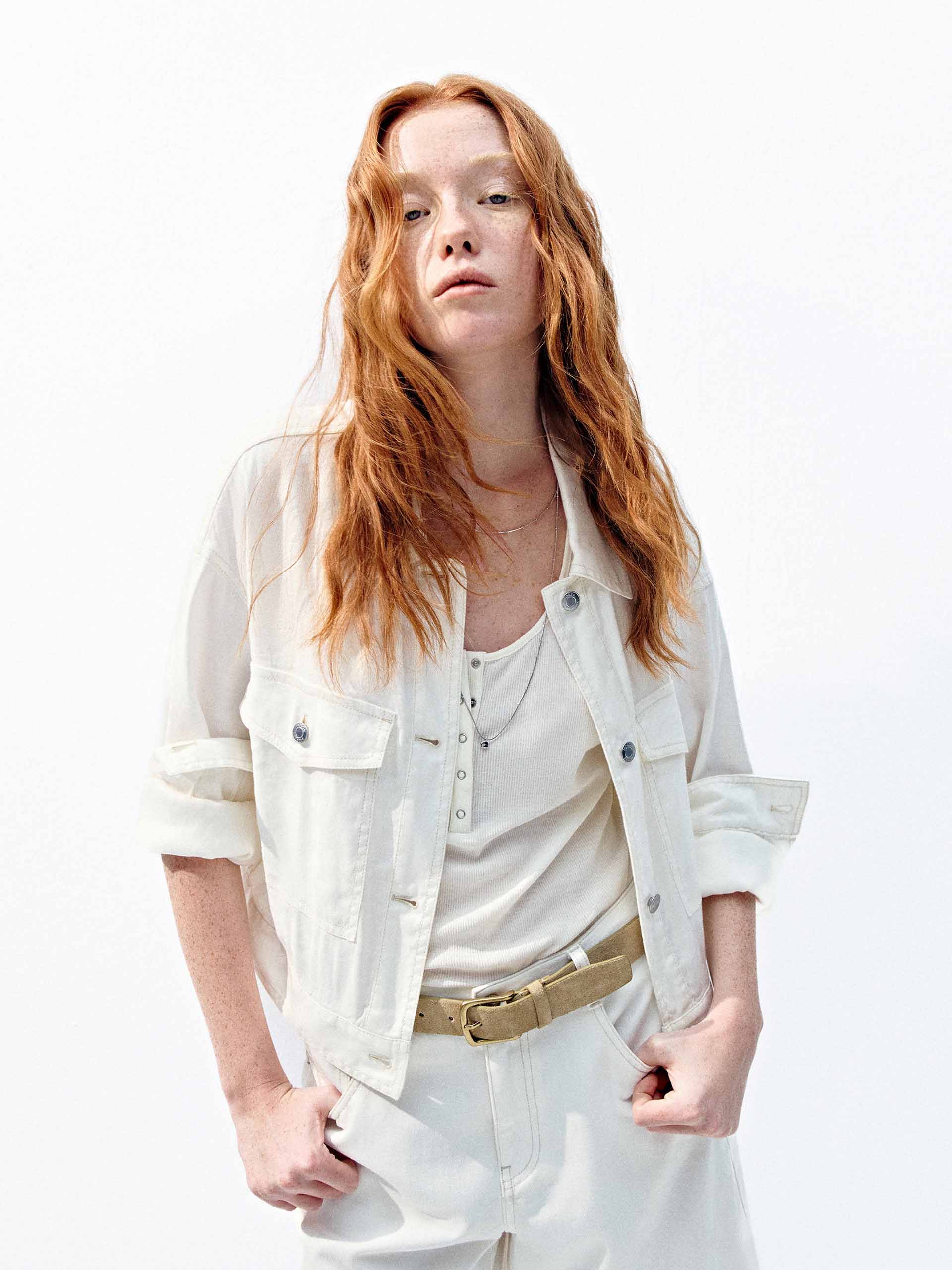 Cotton Half Button Ribbed Tank - Image 9