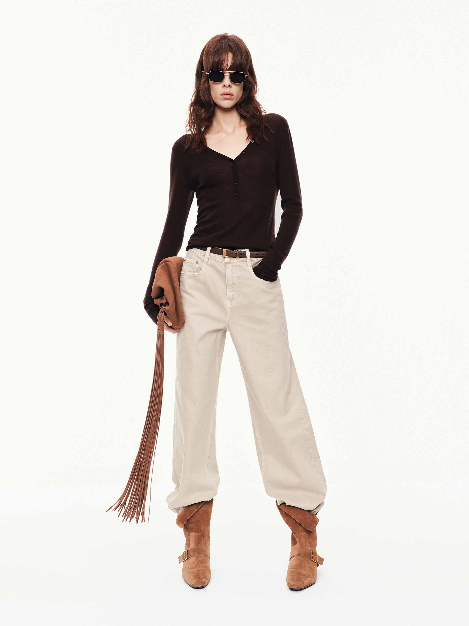 Cotton Hotfix Rhinestone Jeans - Image 2