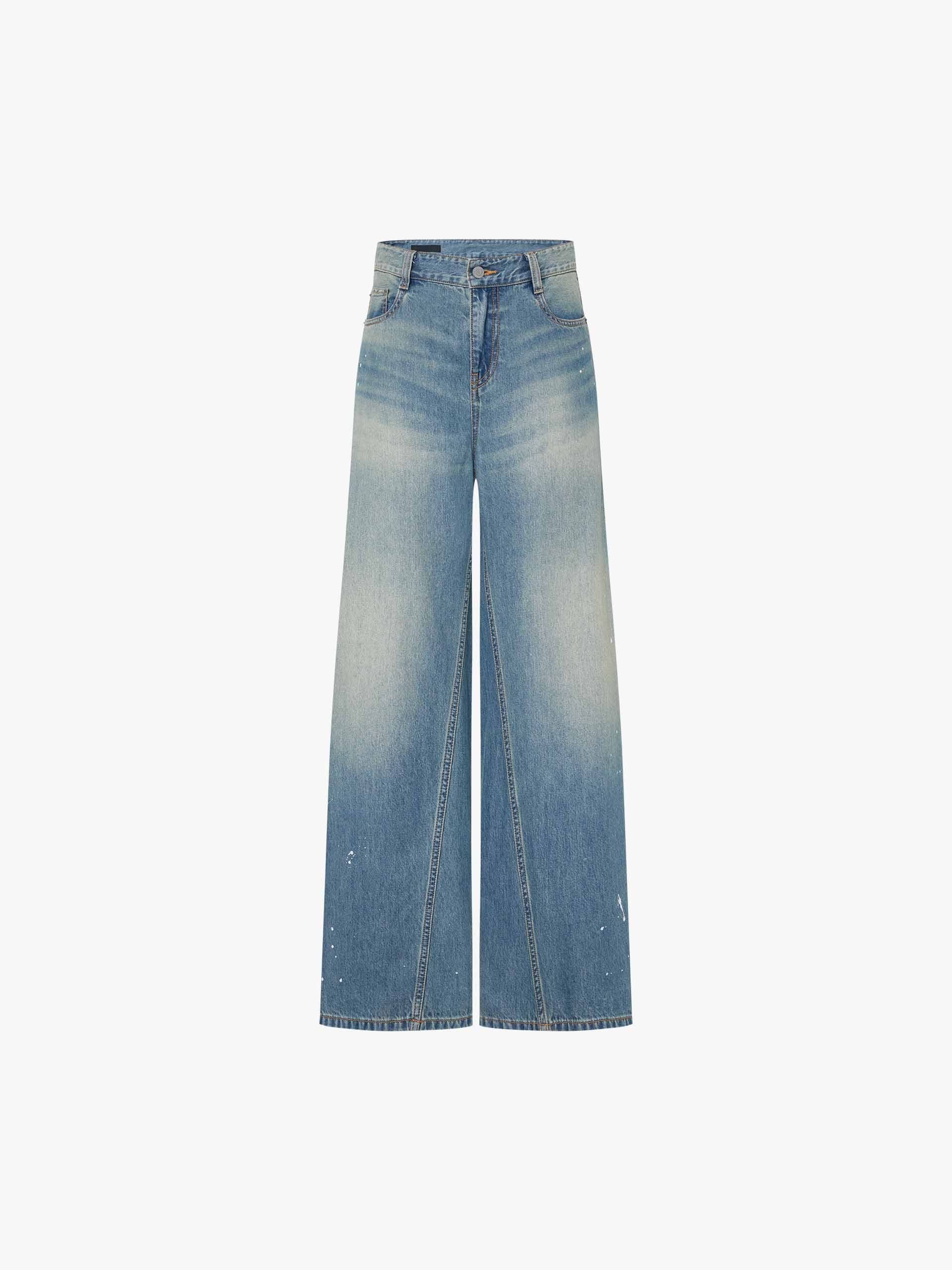 Cotton Ink-splashed Jeans - Image 5