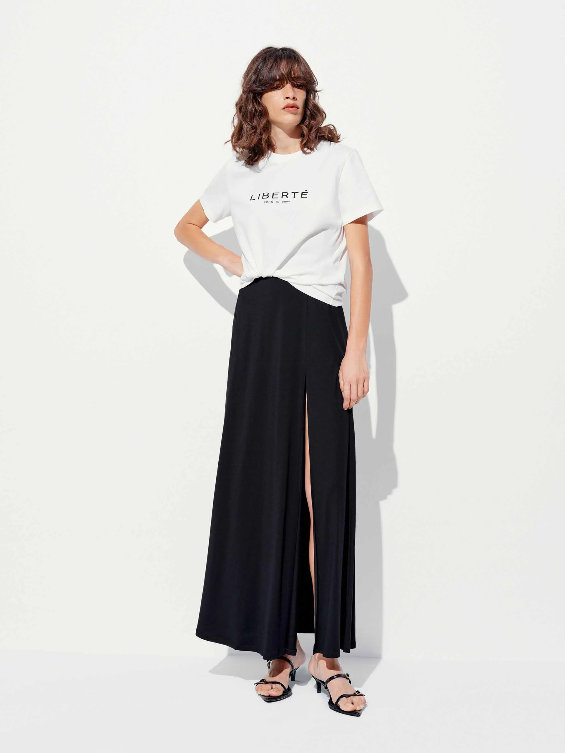 Cotton Letter Round Neck T-shirt - Image 2
