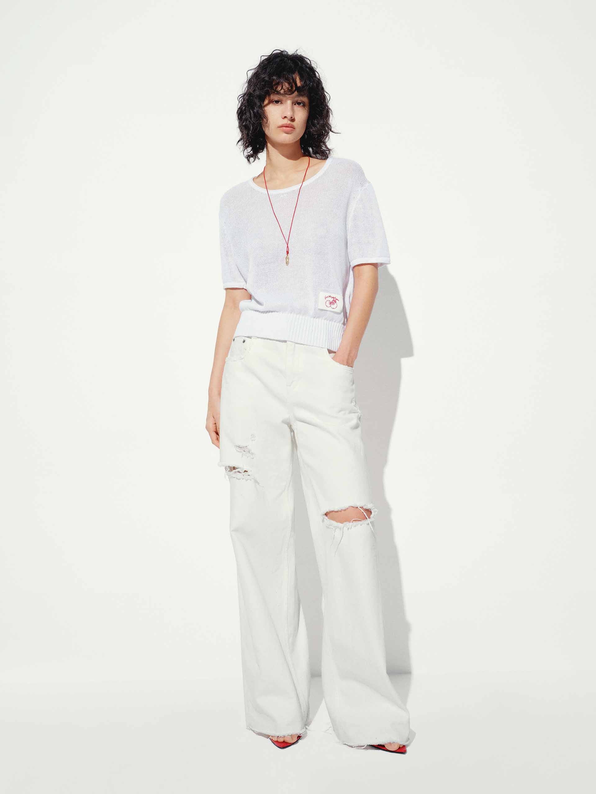 Cotton Linen Knitted Top - Image 2