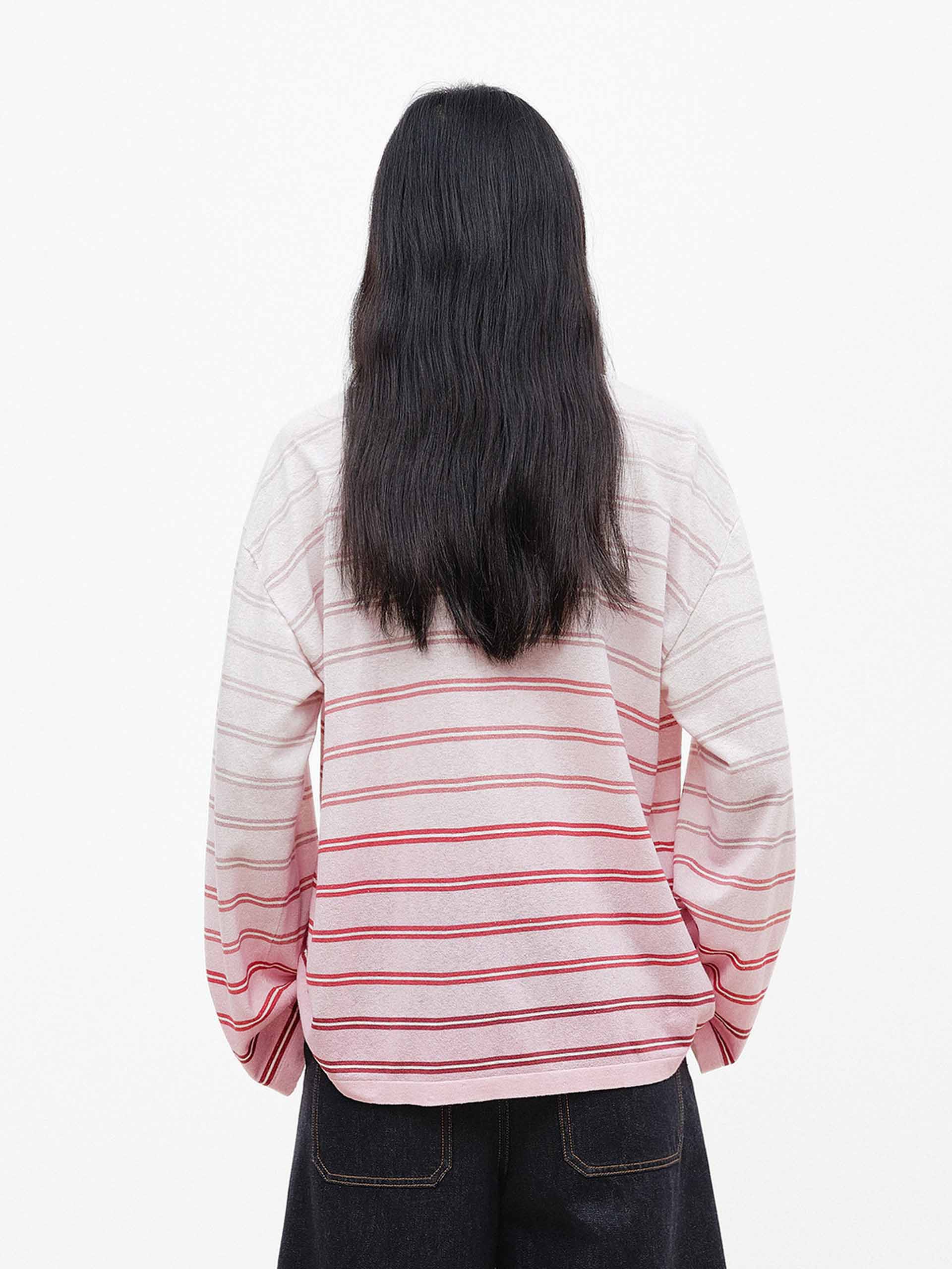 Cotton Linen Striped Sweater - Image 3