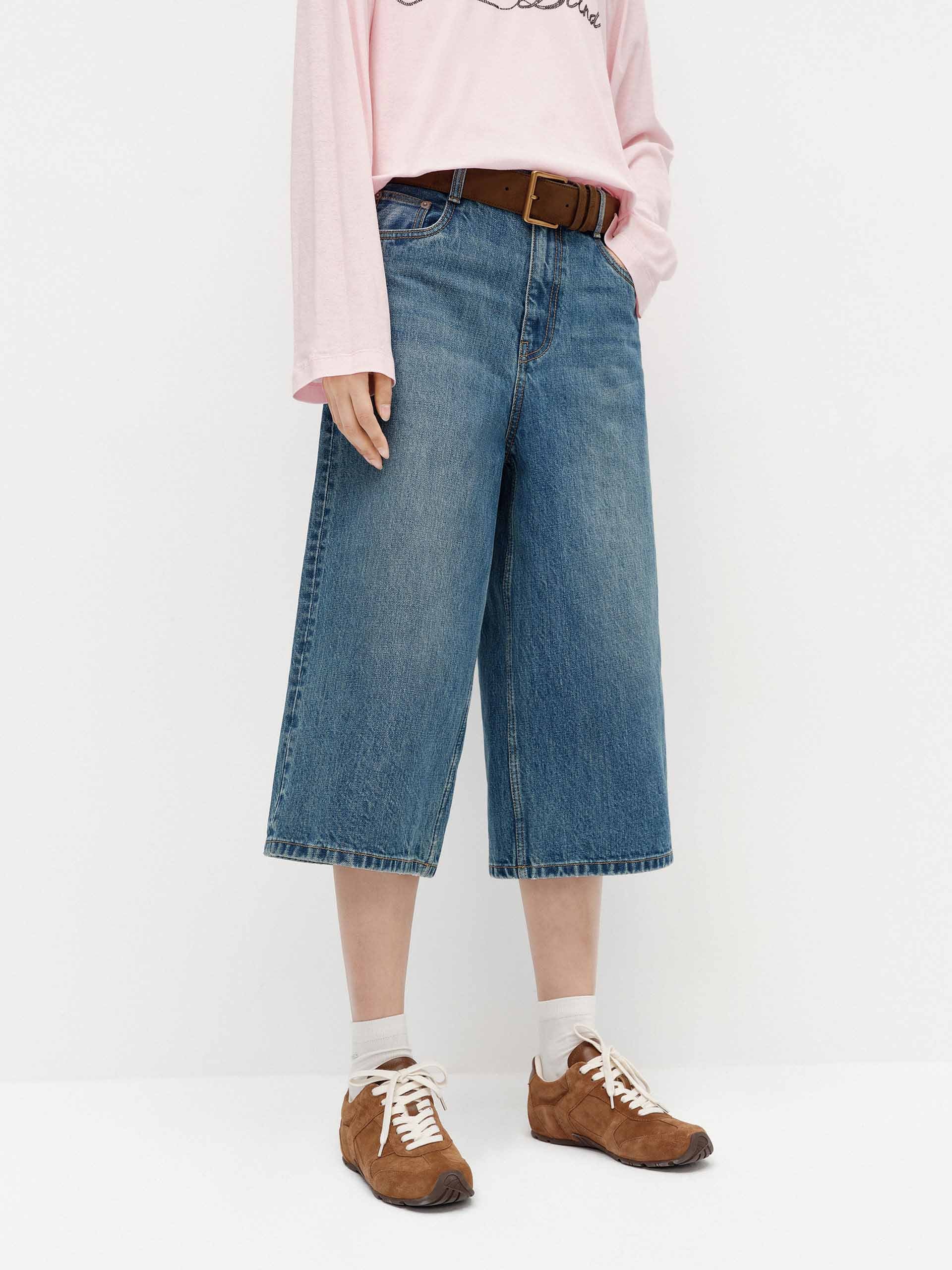 Cotton Midi Length Shorts - Image 6