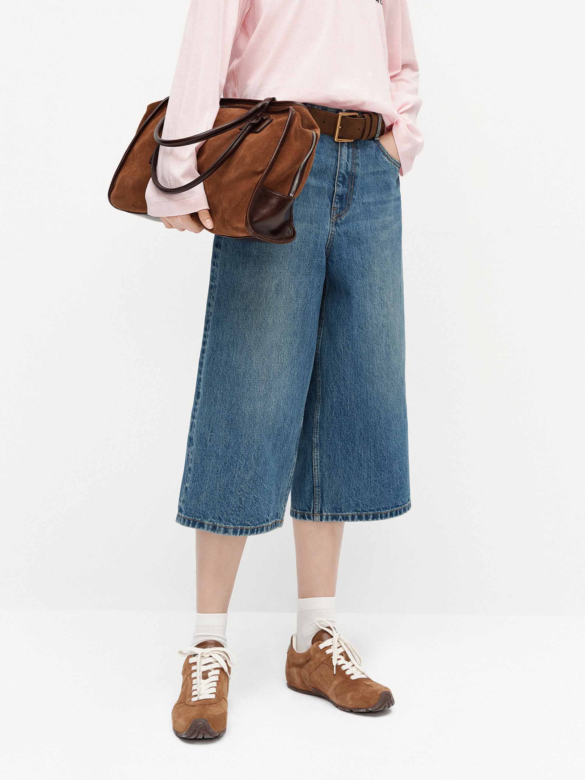 Cotton Midi Length Shorts - Image 8