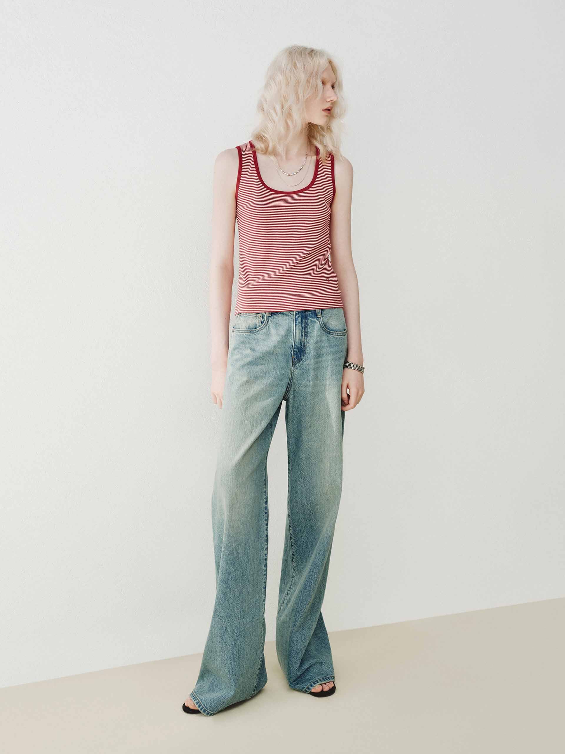 Cotton Relaxed Straight Jeans - Image 2
