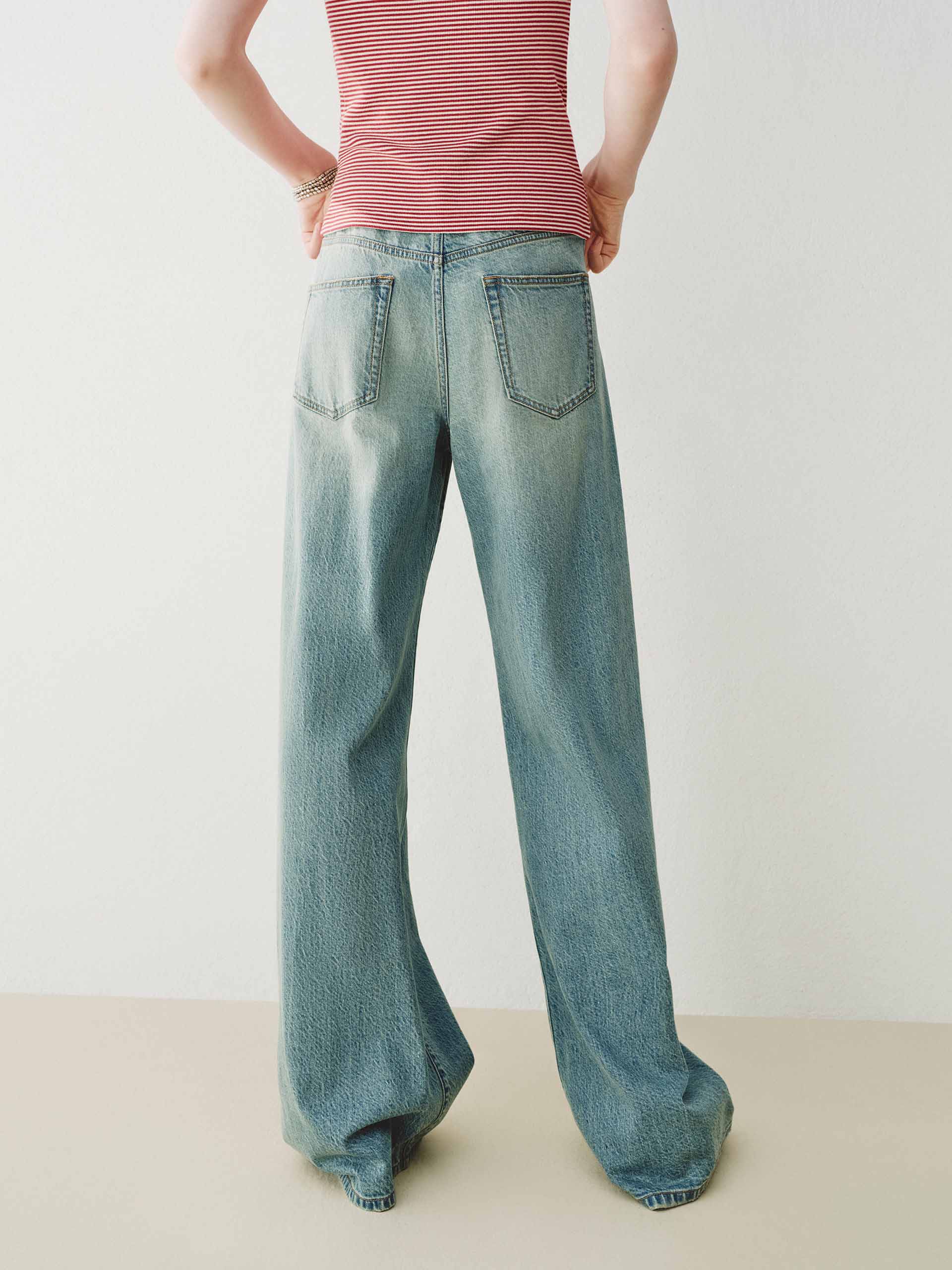 Cotton Relaxed Straight Jeans - Image 3