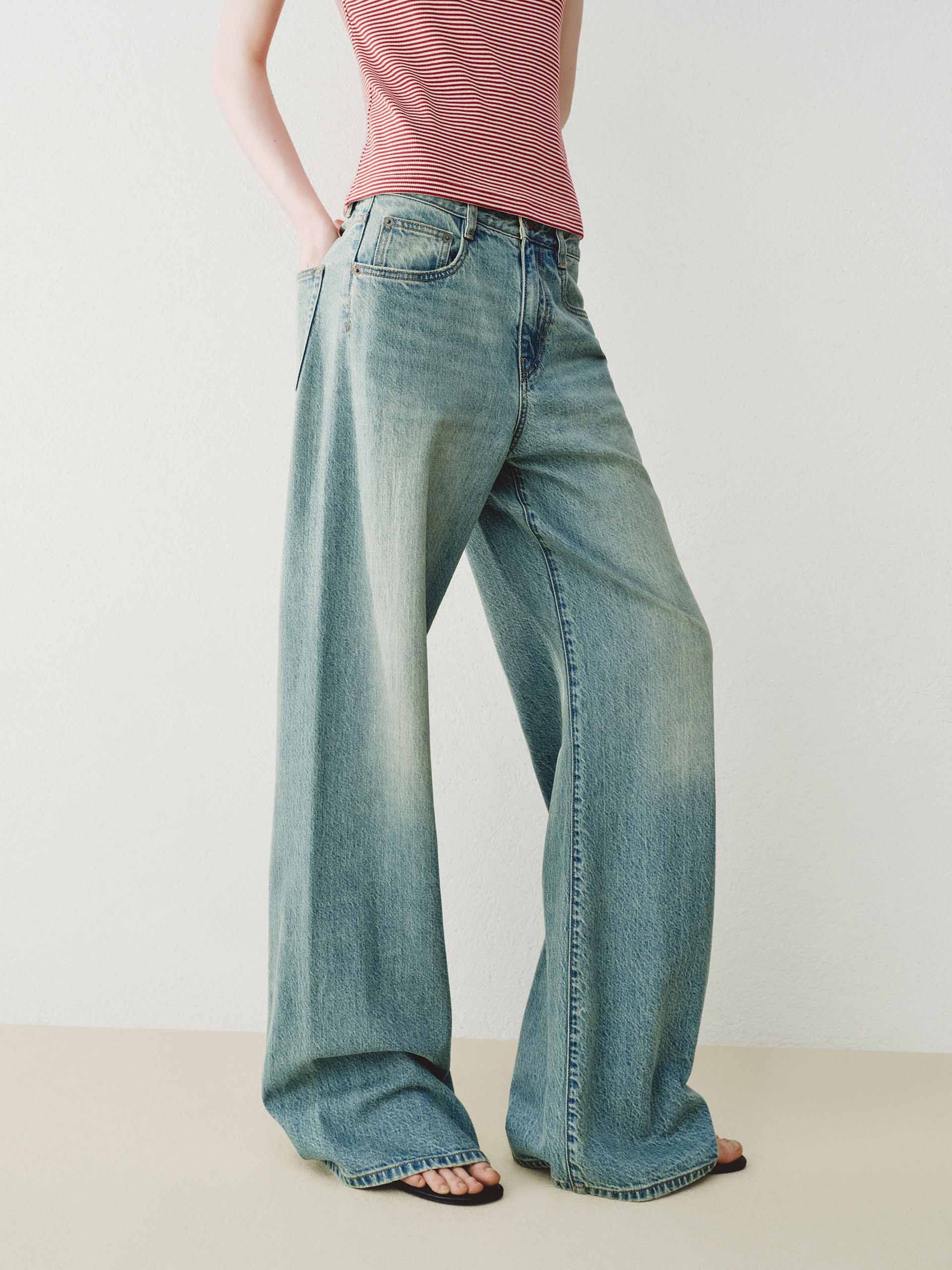 Cotton Relaxed Straight Jeans - Image 6