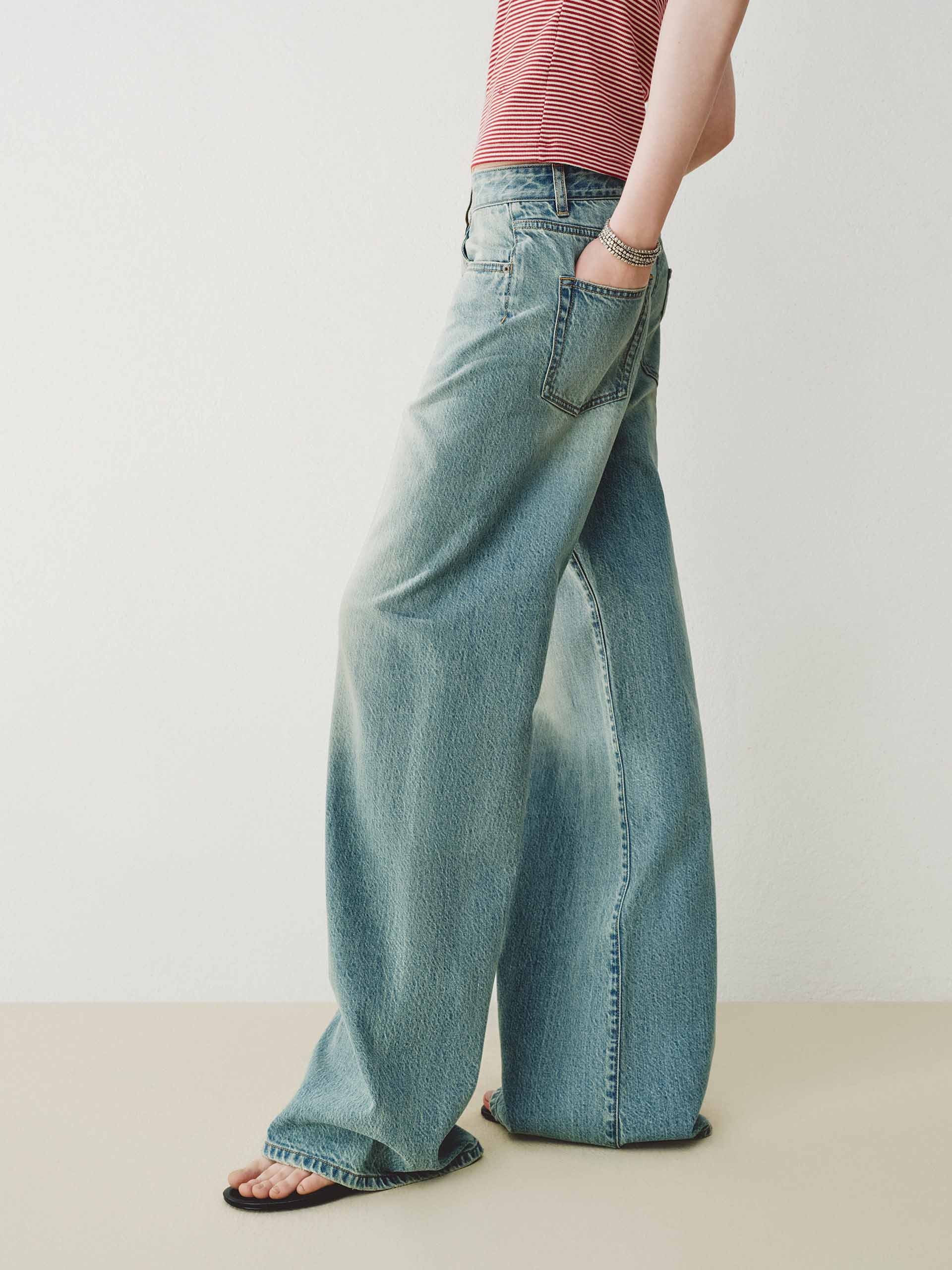 Cotton Relaxed Straight Jeans - Image 7